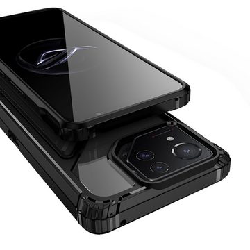 Wigento Handyhülle Für Asus ROG Phone 8 Pro Schock TPU / PC Hülle magnetischer Halter