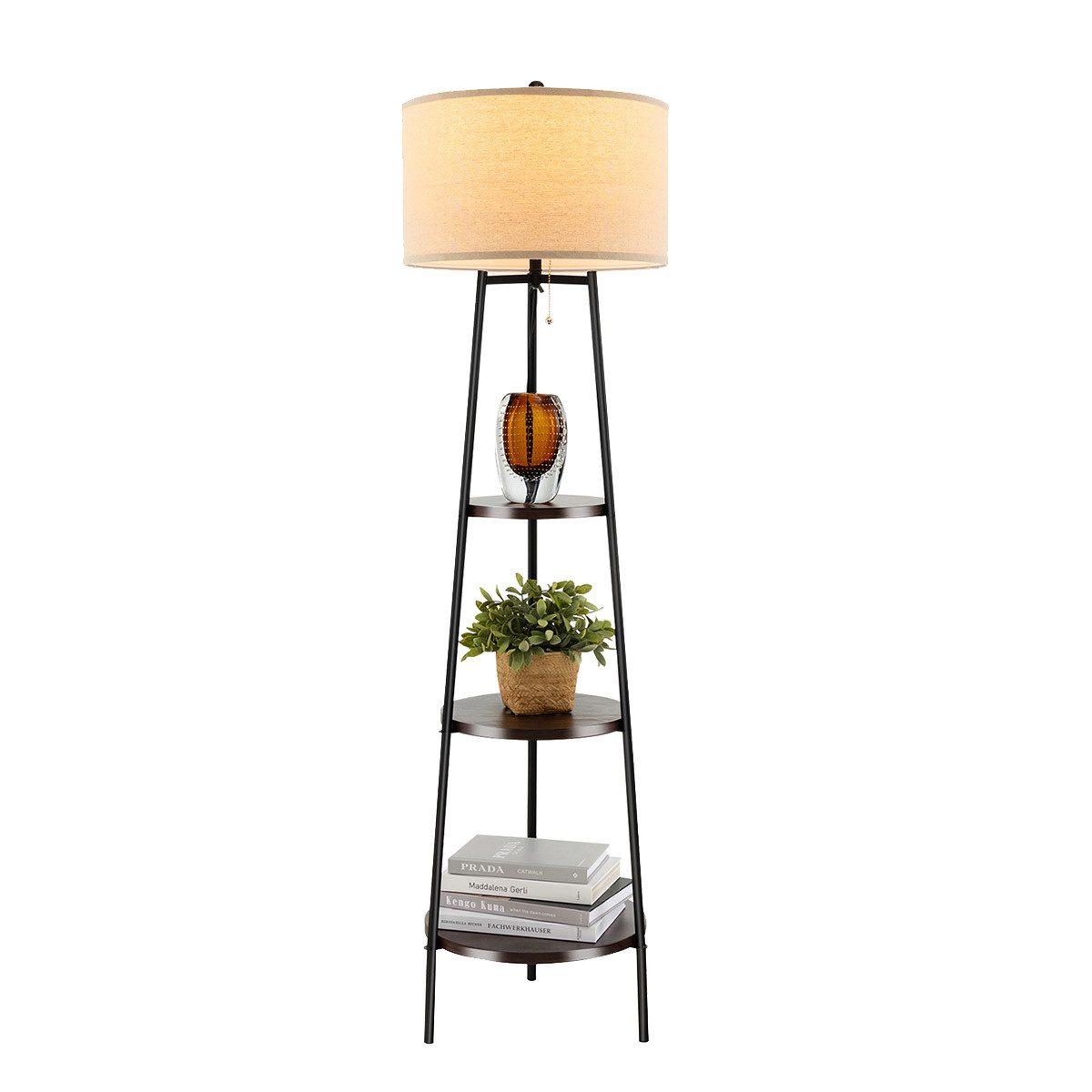 COSTWAY Stehlampe, ohne Leuchtmittel, 153cm, 3 günstig online kaufen