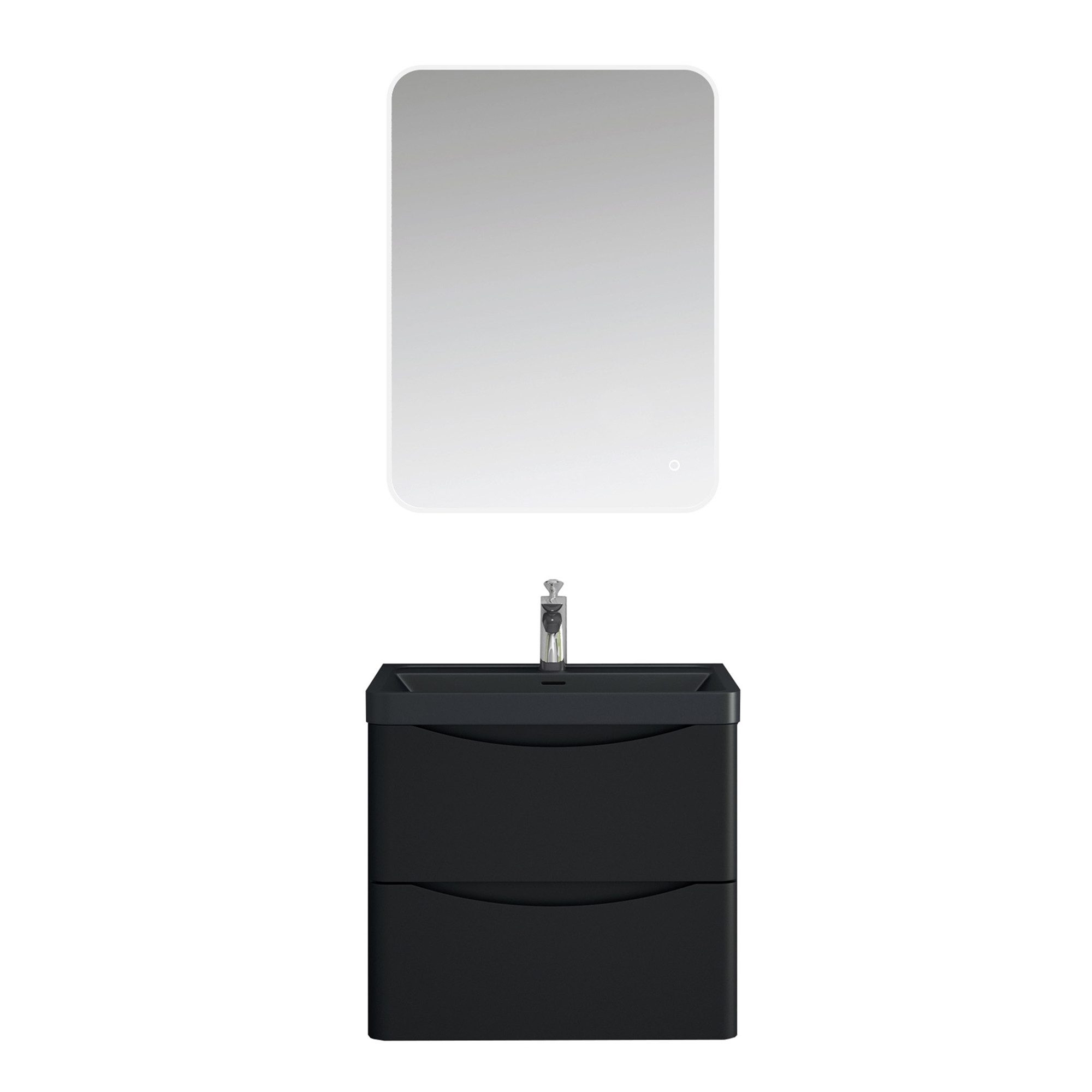 doporro Badezimmer-Set Waschbeckenunterschrank Wandmontage Mineralguss-Wasc günstig online kaufen