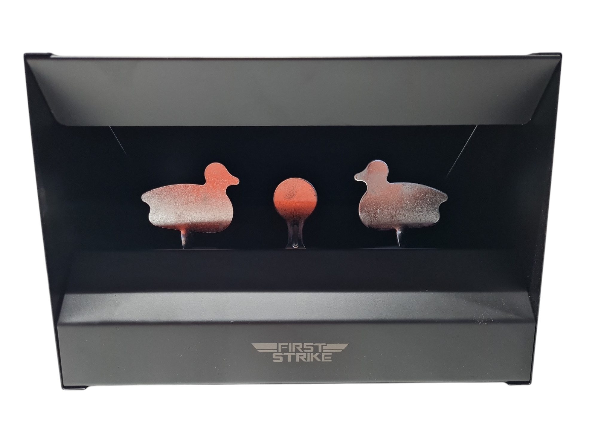 First Strike Kugelfang First Strike Entenkasten 3-fach, Kugelfang aus Metall, (1-tlg), Durch das Treffen des mittleren Zieles Stellen sich die Enten wieder a