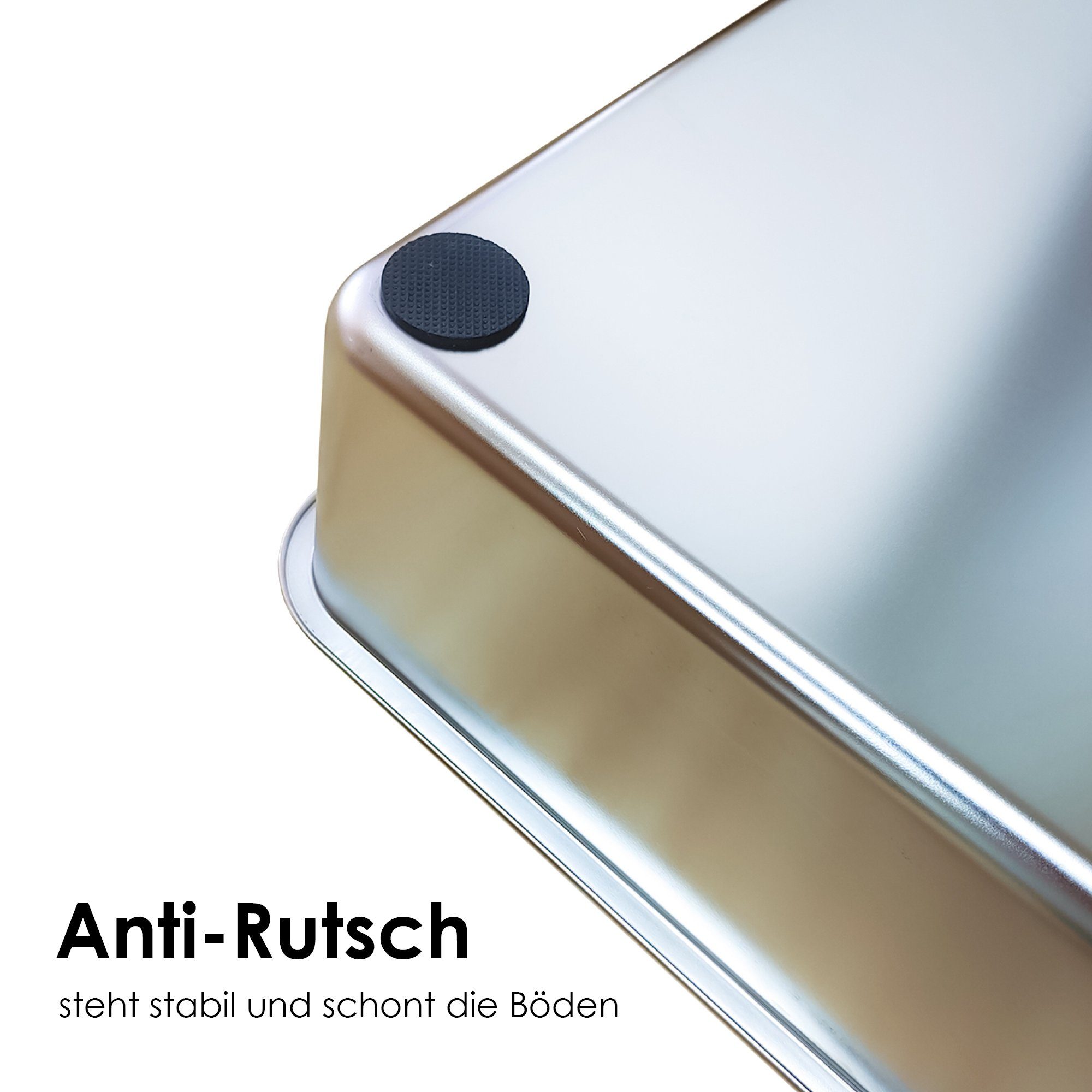 LucyBalu Katzentoilette STEELOO Edelstahl Katzenklo geruchsfrei, Katzentoilette aus Edelstahl