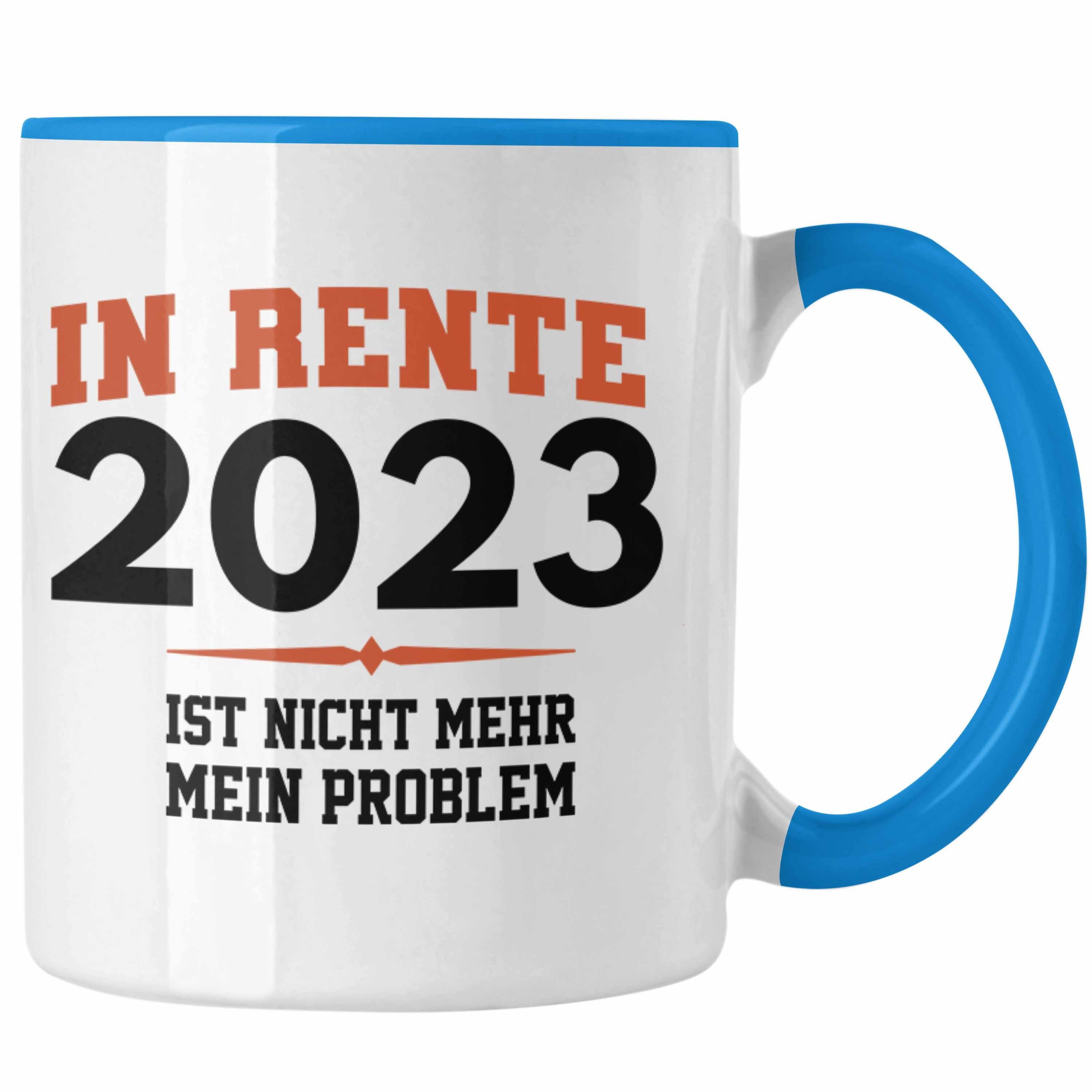 Trendation Tasse Trendation - Renter 2023 Tasse Ruhestand Geschenk Rente Blau