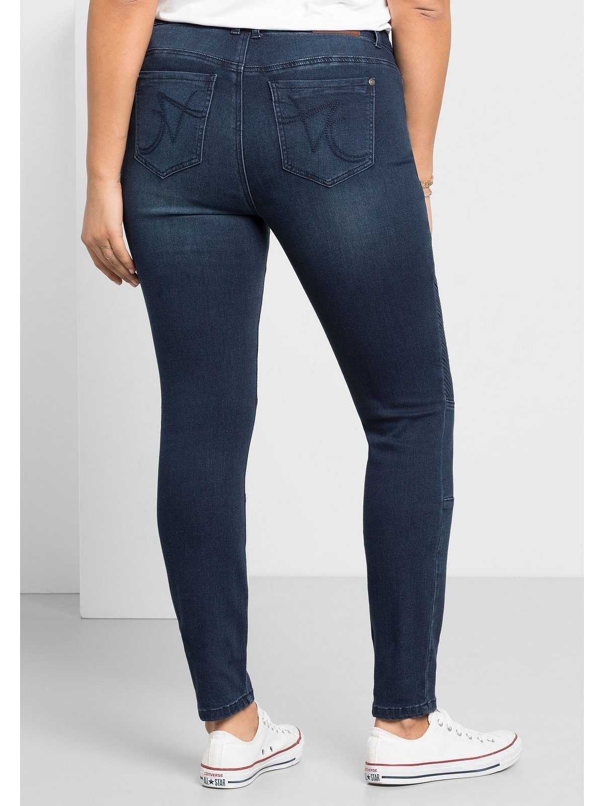 Stretch-Jeans Denim Größen Power-Stretch-Qualität blue Große Sheego dark