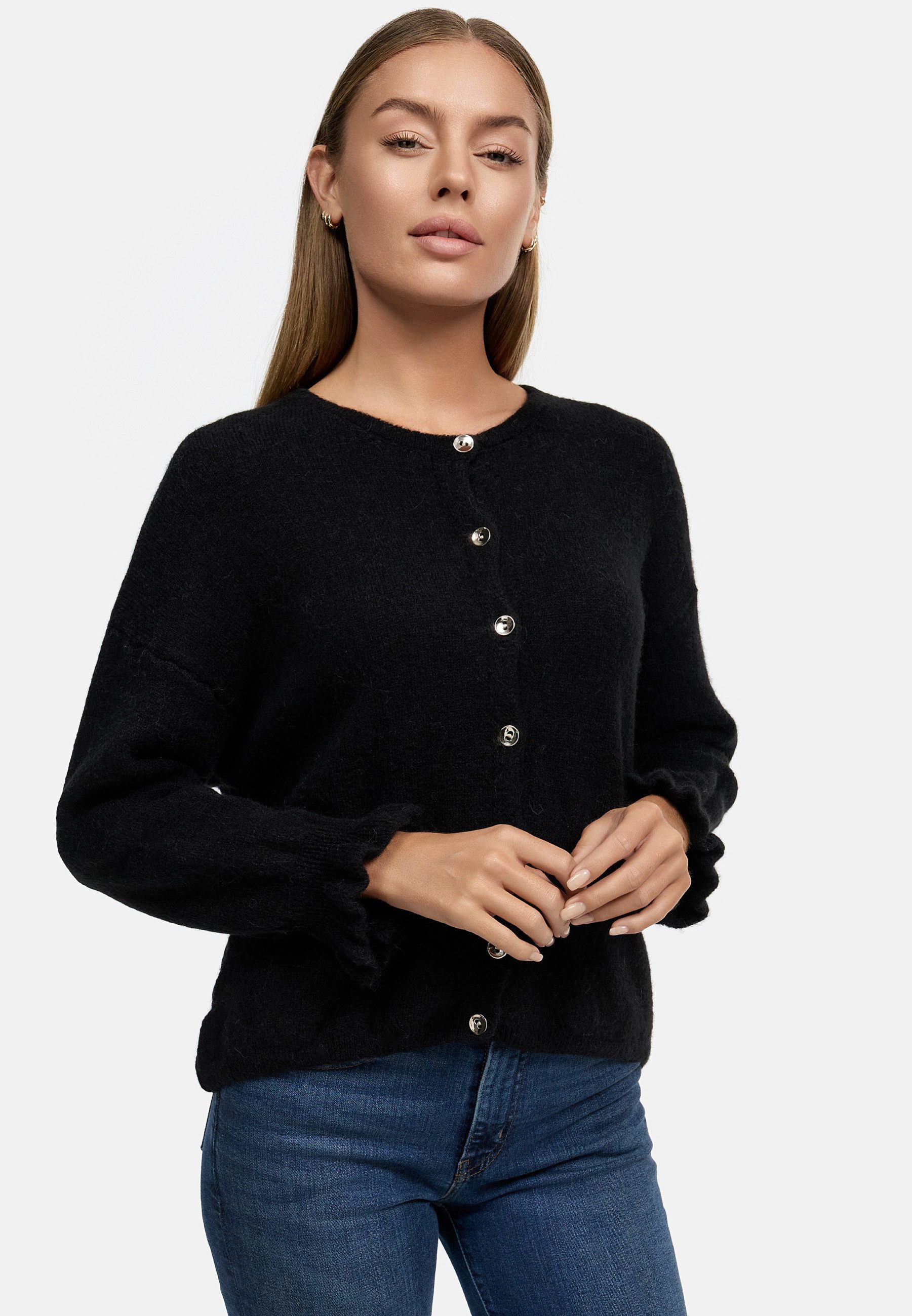 Decay Strickjacke Jacke-01 (1-tlg) Unifarbe