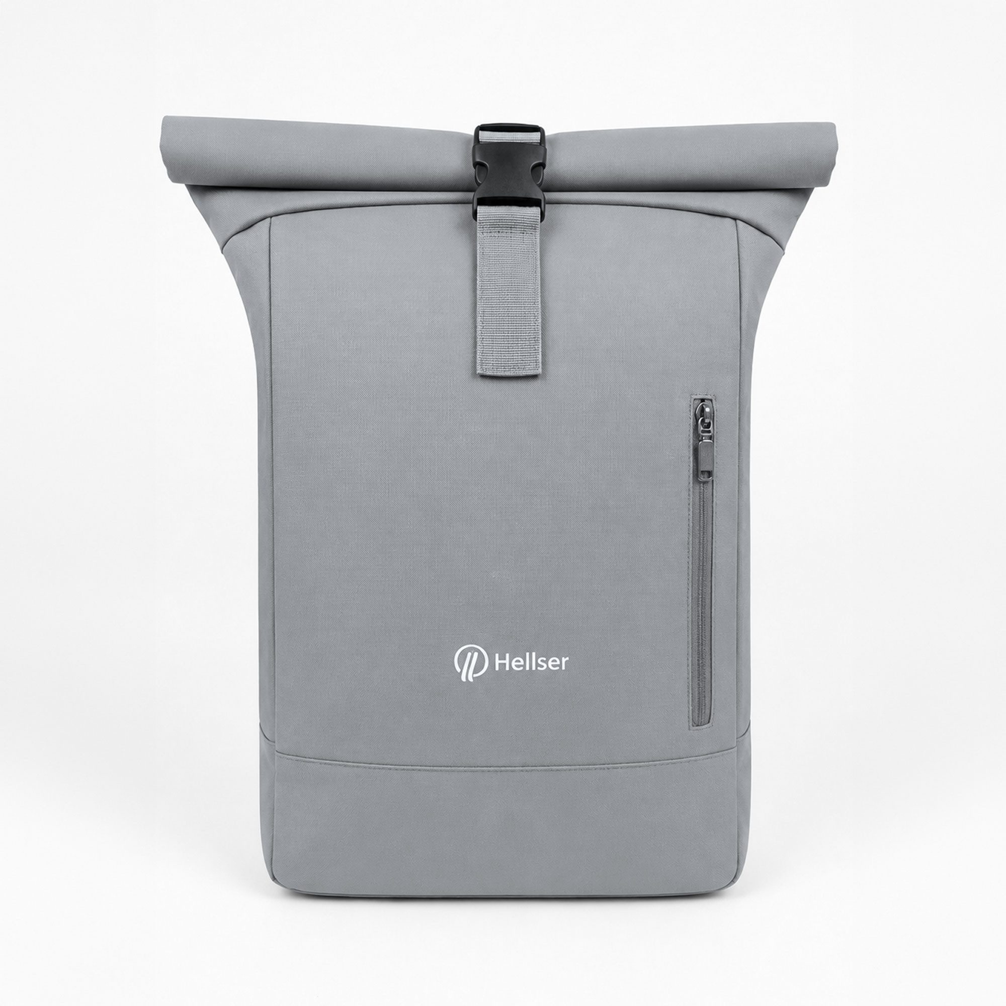HELLSER Rucksack Rolltop Rucksack – Cityrucksack mit Laptopfach 15,6" Zoll & Koffergurt, 40x29x12 cm – wasserabweisend, geeignet als Handgepäck