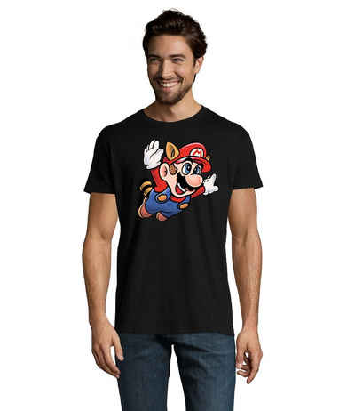 Blondie & Brownie T-Shirt Herren Super Mario 3 Fligh Nintendo Logo Print