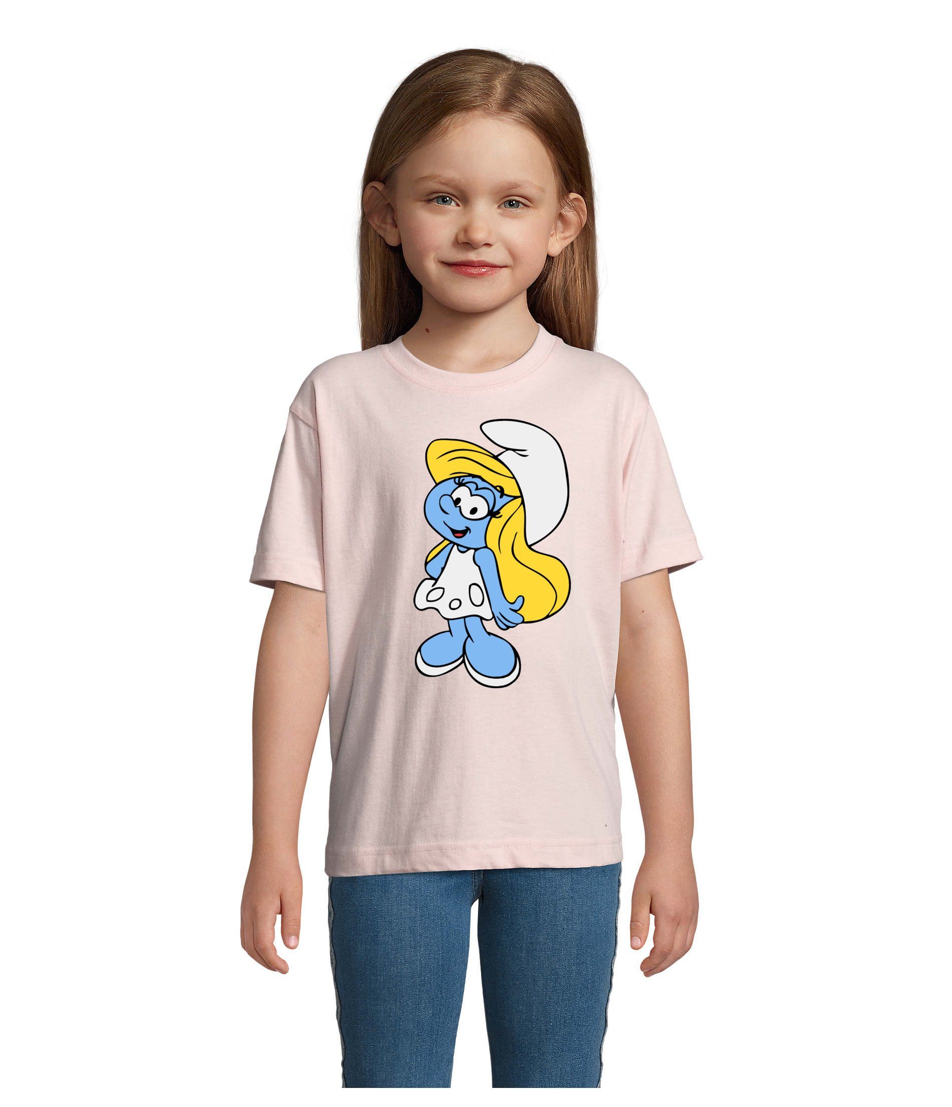 Blondie & Brownie T-Shirt Kinder Schlumpfine Schlumpf Schlumpfhausen Papa Schlumpf Smurf