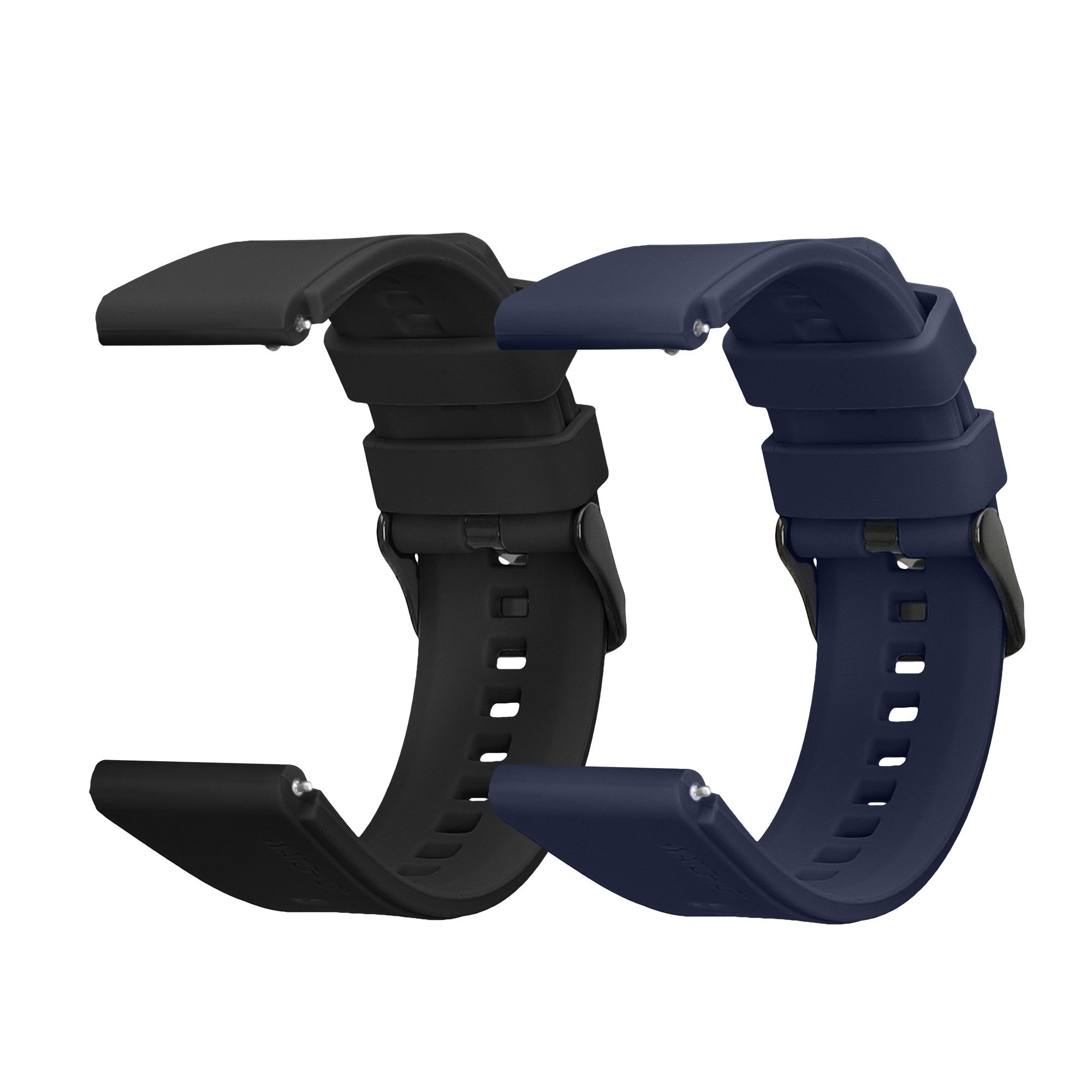 kwmobile 2x Sportarmband für Withings ScanWatch 42mm/Steel HR 40mm Smartwatch, 2-tlg., Armband TPU Silikon Set Fitnesstracker