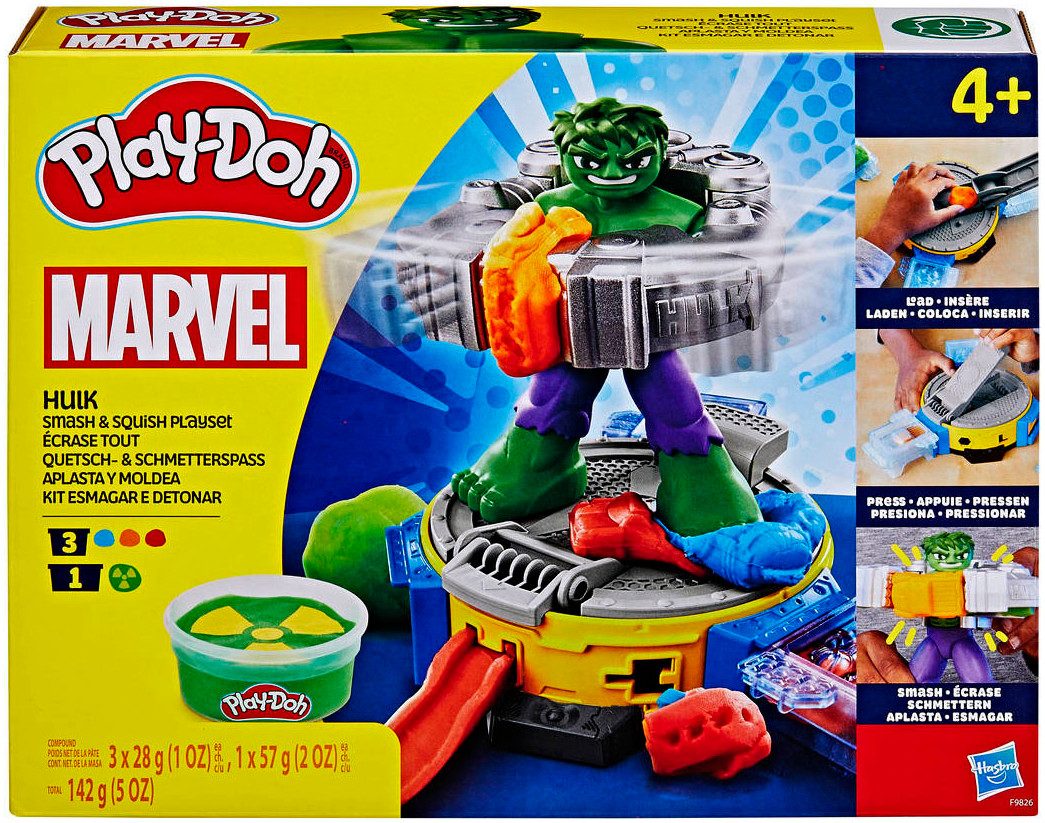 Hasbro Knete Play-Doh, Marvel Hulk Quetsch- & Schmetterspaß
