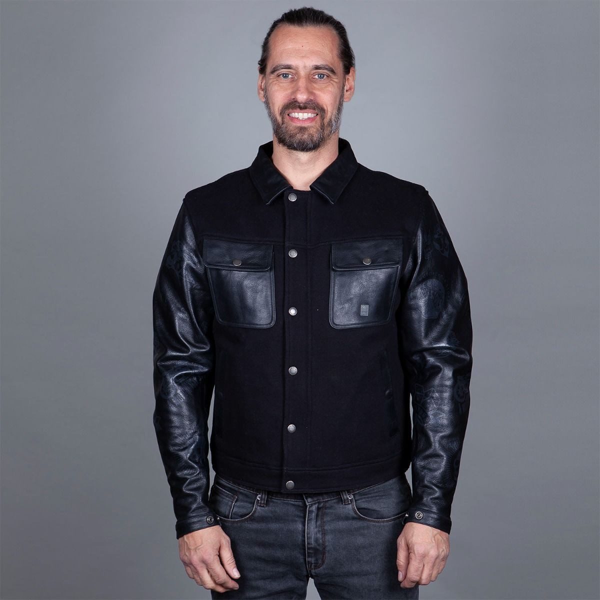 Helstons Motorradjacke Kansas wasserdichte Motorrad Textil / Lederjacke Rückenprotektor enthalten,wasserdicht
