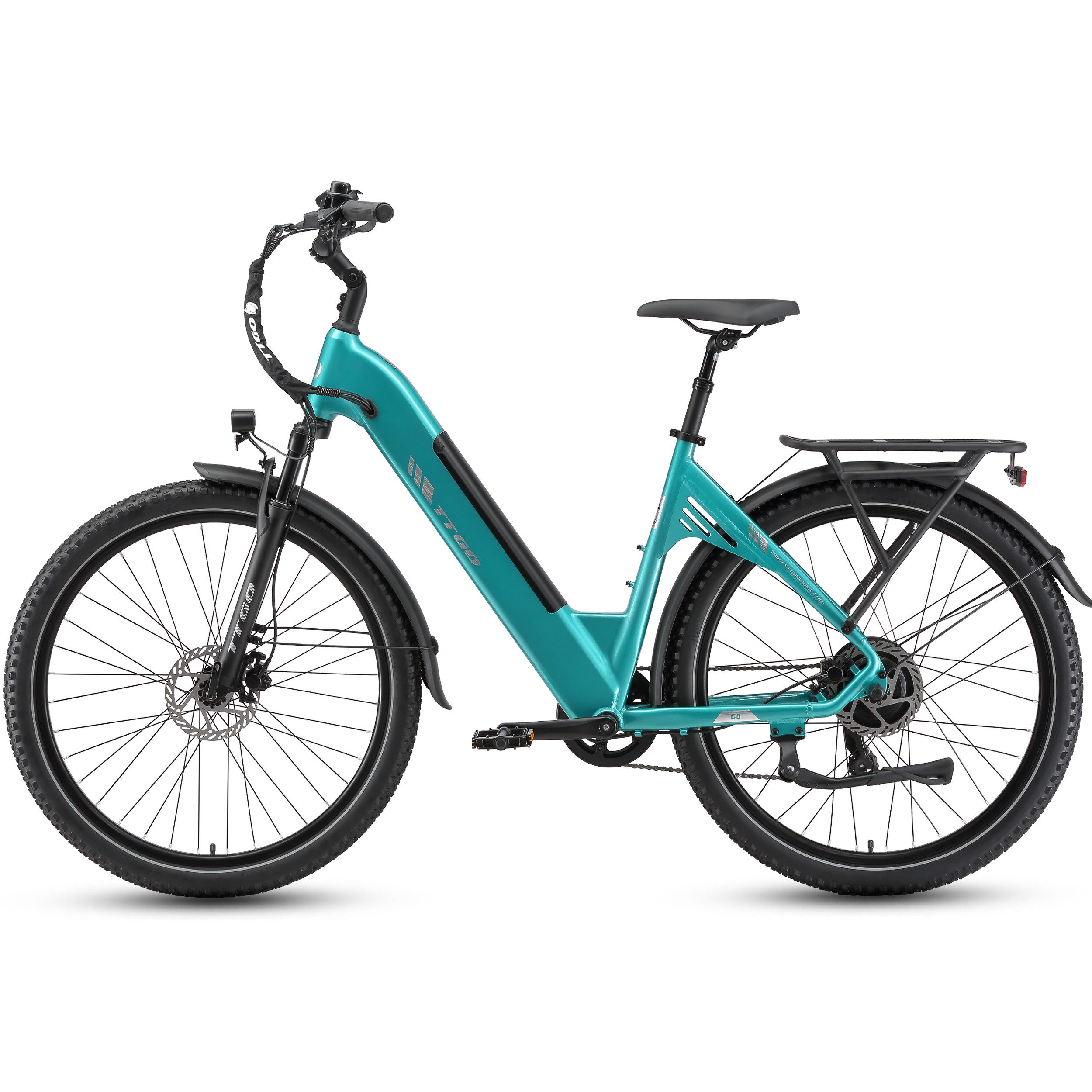 E-Bike Cityrad 28 Zoll, 110km, mit Federsattelstütze, Elektrofahrrad für Damen Herren