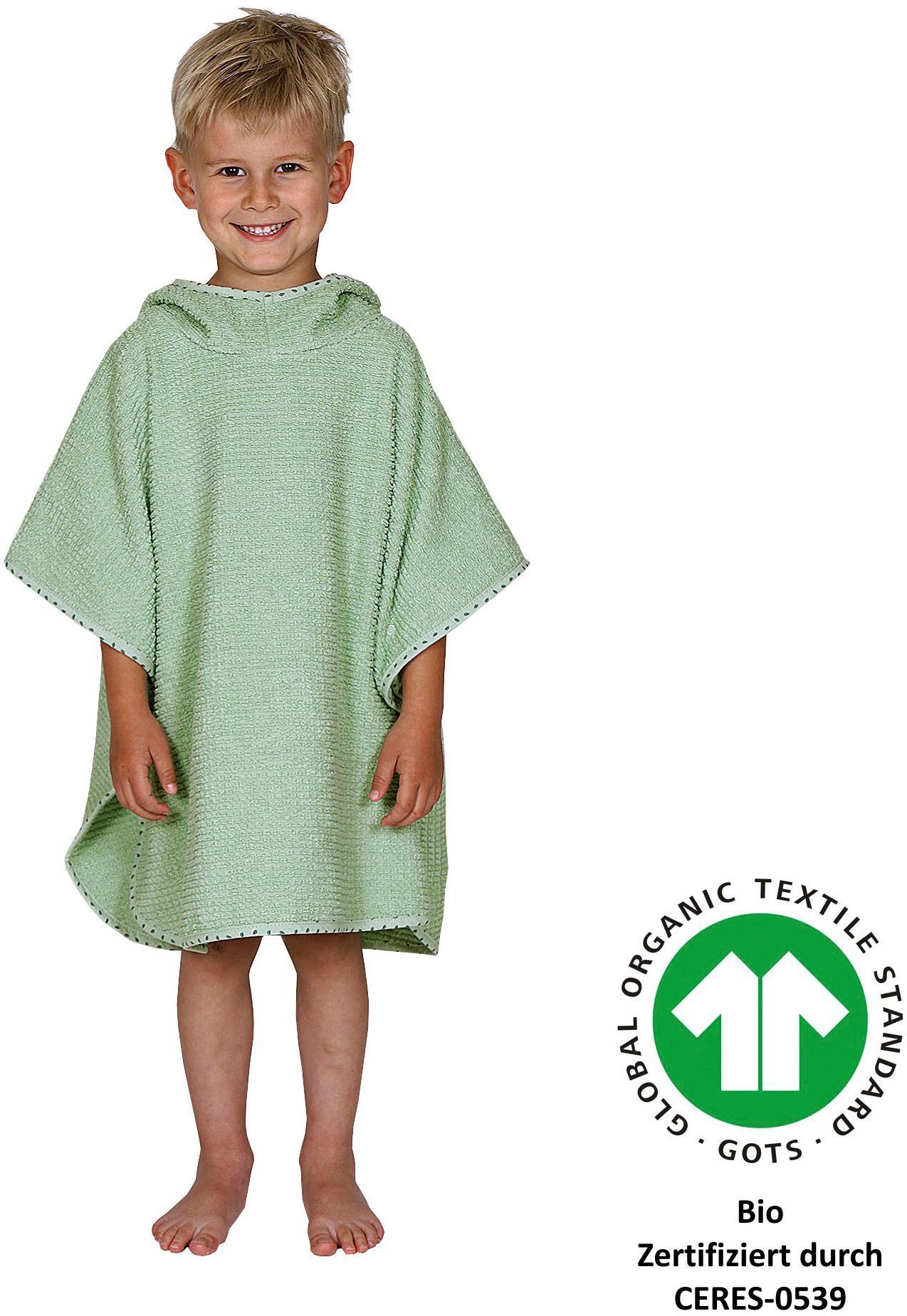 Wörner Badeponcho at home, Baumwoll-Webfrottier, Kapuze, günstig online kaufen