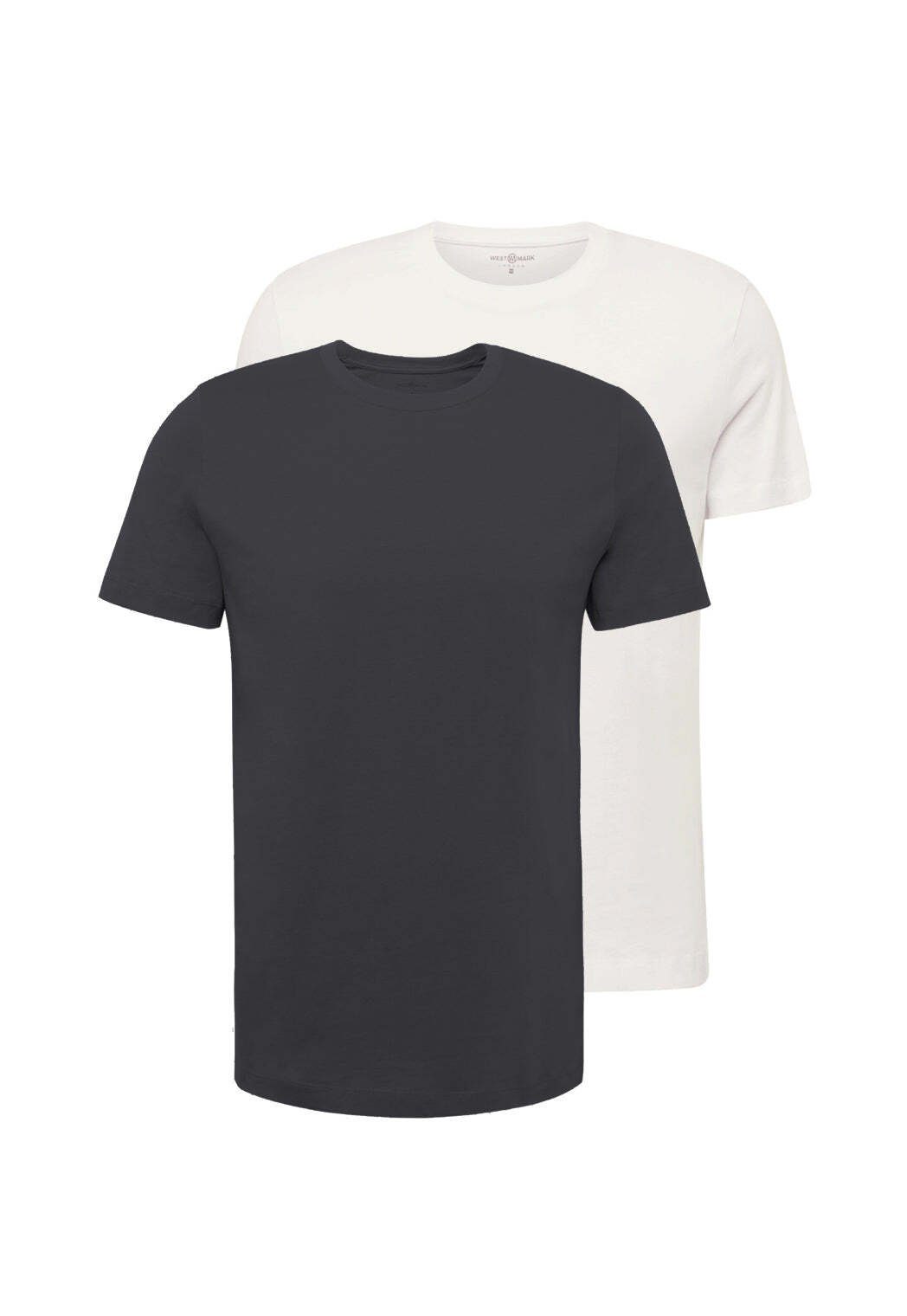 WESTMARK LONDON T-Shirt DANIEL O-NECK 2-PACK (1-tlg) Anthracite, White