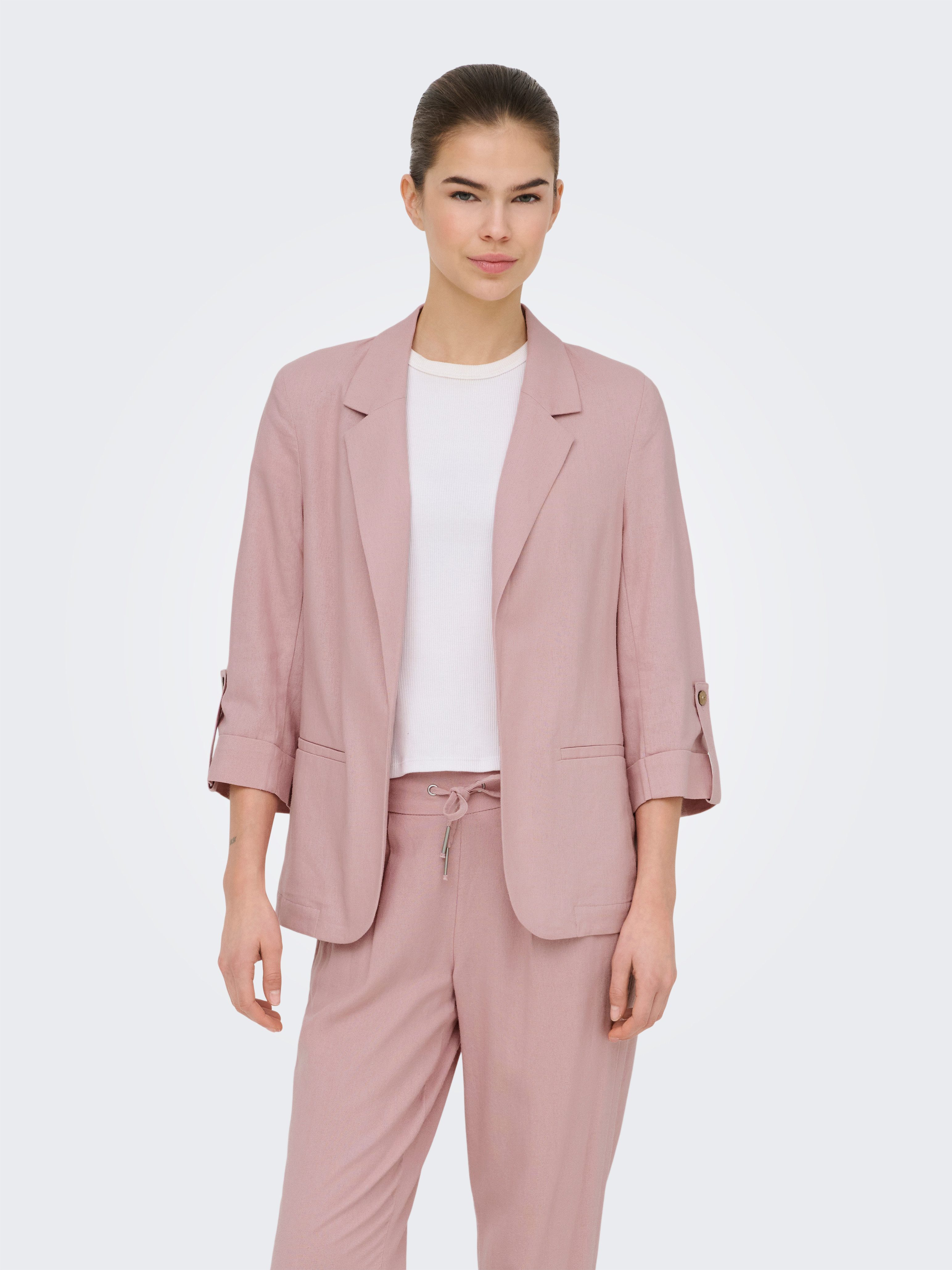 ONLY Kurzblazer ONLGOA 3/4 UNLINE LINEN BL BLAZER CC TLR mit Leinen