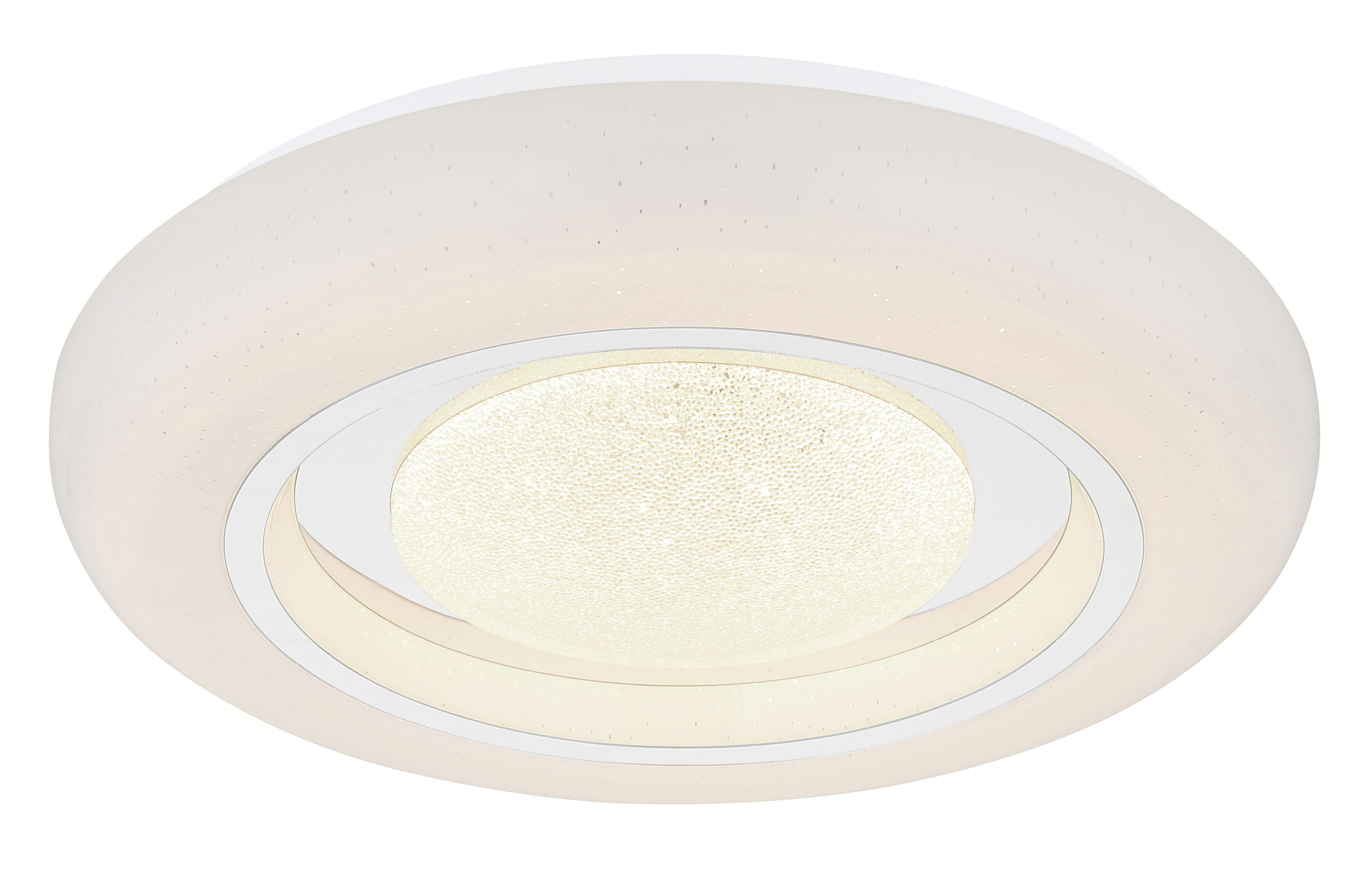 GLOBO LIGHTING Deckenleuchte BURRO, Dimmfunktion, Farbwechsel, Fernbedienung, Infrarot inkl., Memoryfunktion, RGB, mehrere Helligkeitsstufen, LED fest integriert, warmweiß - kaltweiß, Deckenlampe Wohnzimmer-Leuchte Schlafzimmer-Leuchte Flur Küche