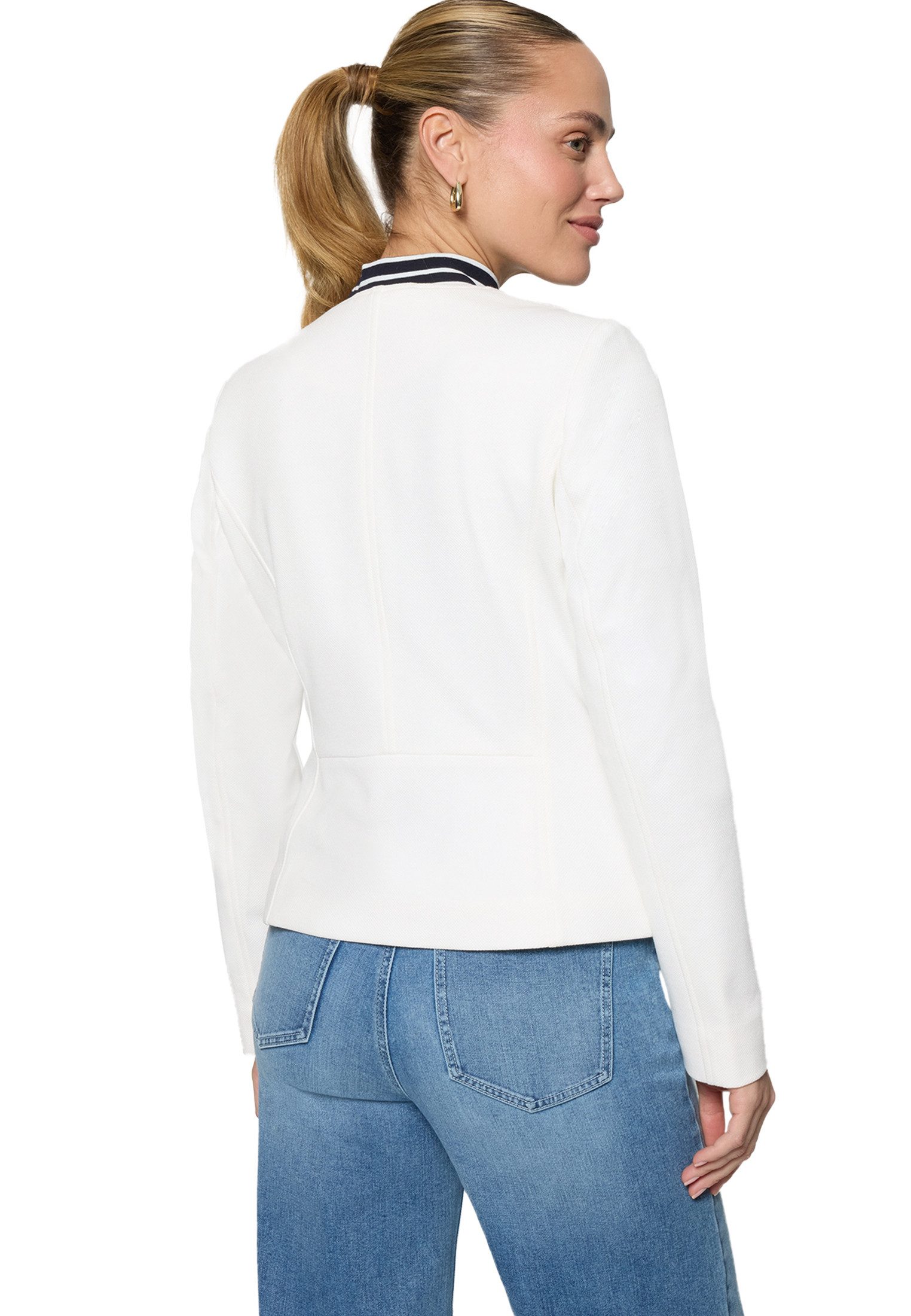 Zero Kurzblazer Damen mit Paspeltaschen Plain/ohne Details