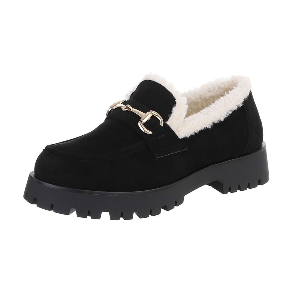 Ital-Design Damen Mokassins Freizeit Slipper (87124670) Blockabsatz Mokassi günstig online kaufen