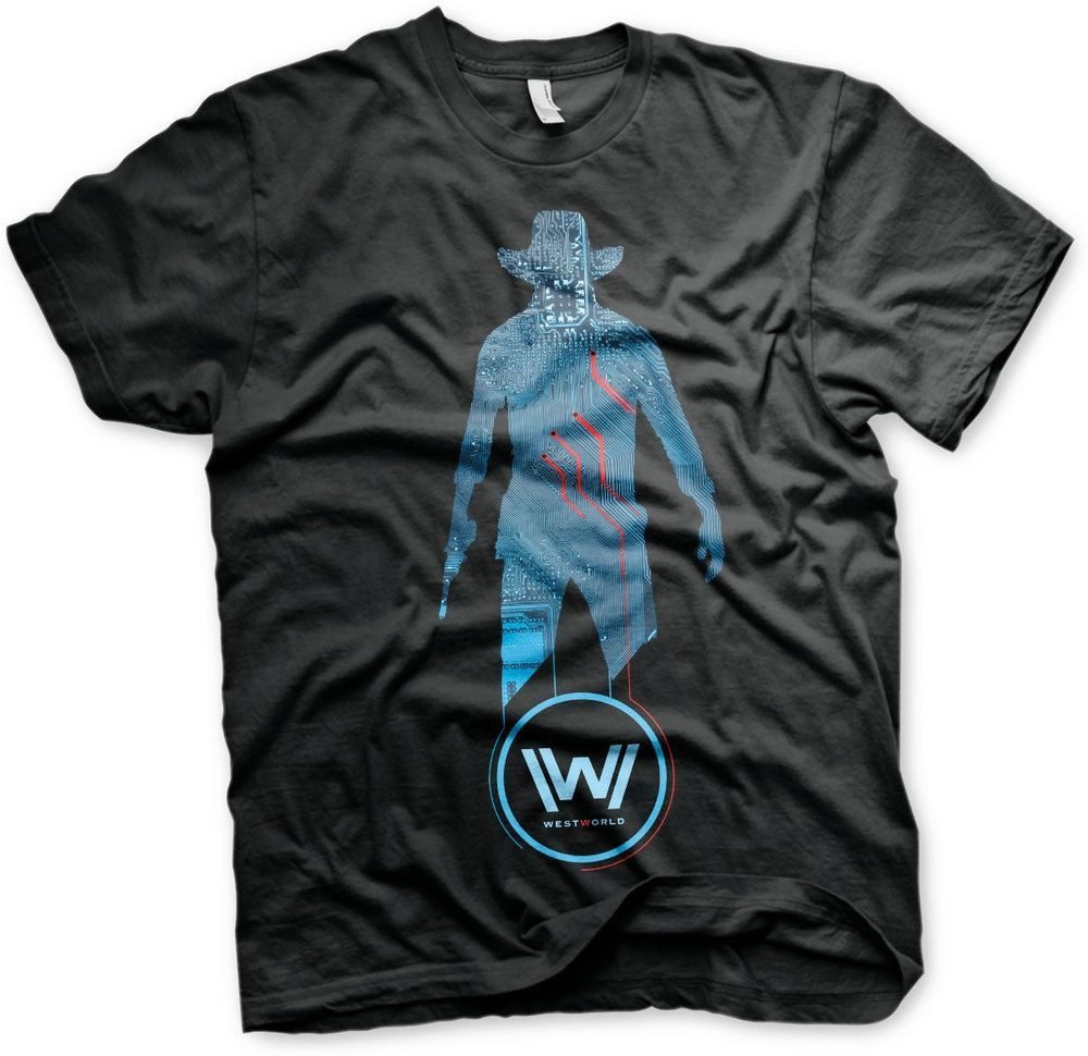 Westworld T-Shirt Blue Circuit Cowboy T-Shirt