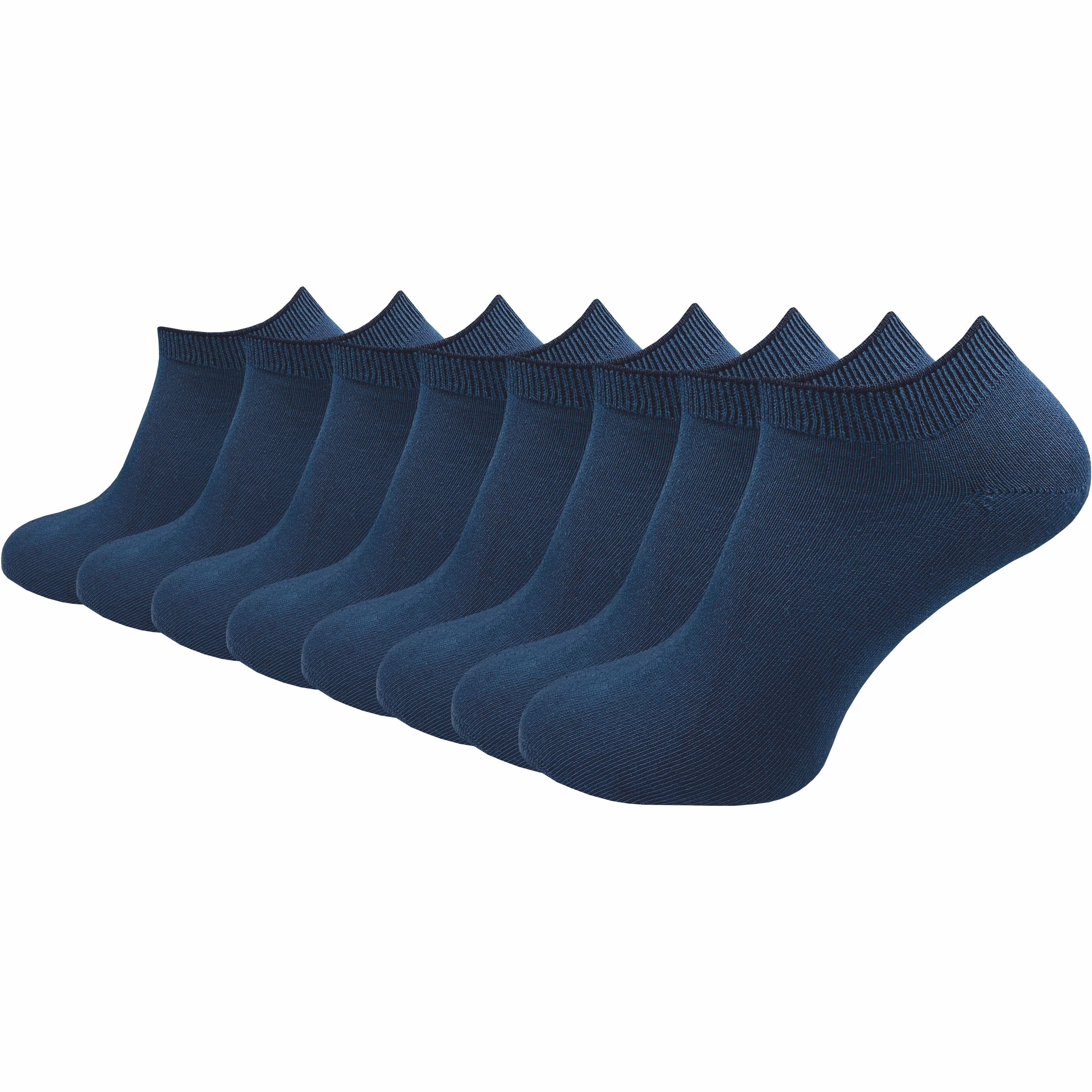 GAWILO Sneakersocken "Natur" für Damen & Herren aus 100% Baumwolle u.a. in grau & blau (8 Paar) angenehmer, enganliegender Sitz - bitte eine Nummer größer bestellen
