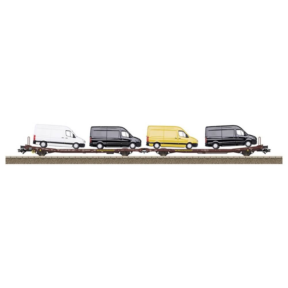 TRIX H0 Güterwagen H0 Flachwagen-Paar 800B der Transwaggon GmbH 24428