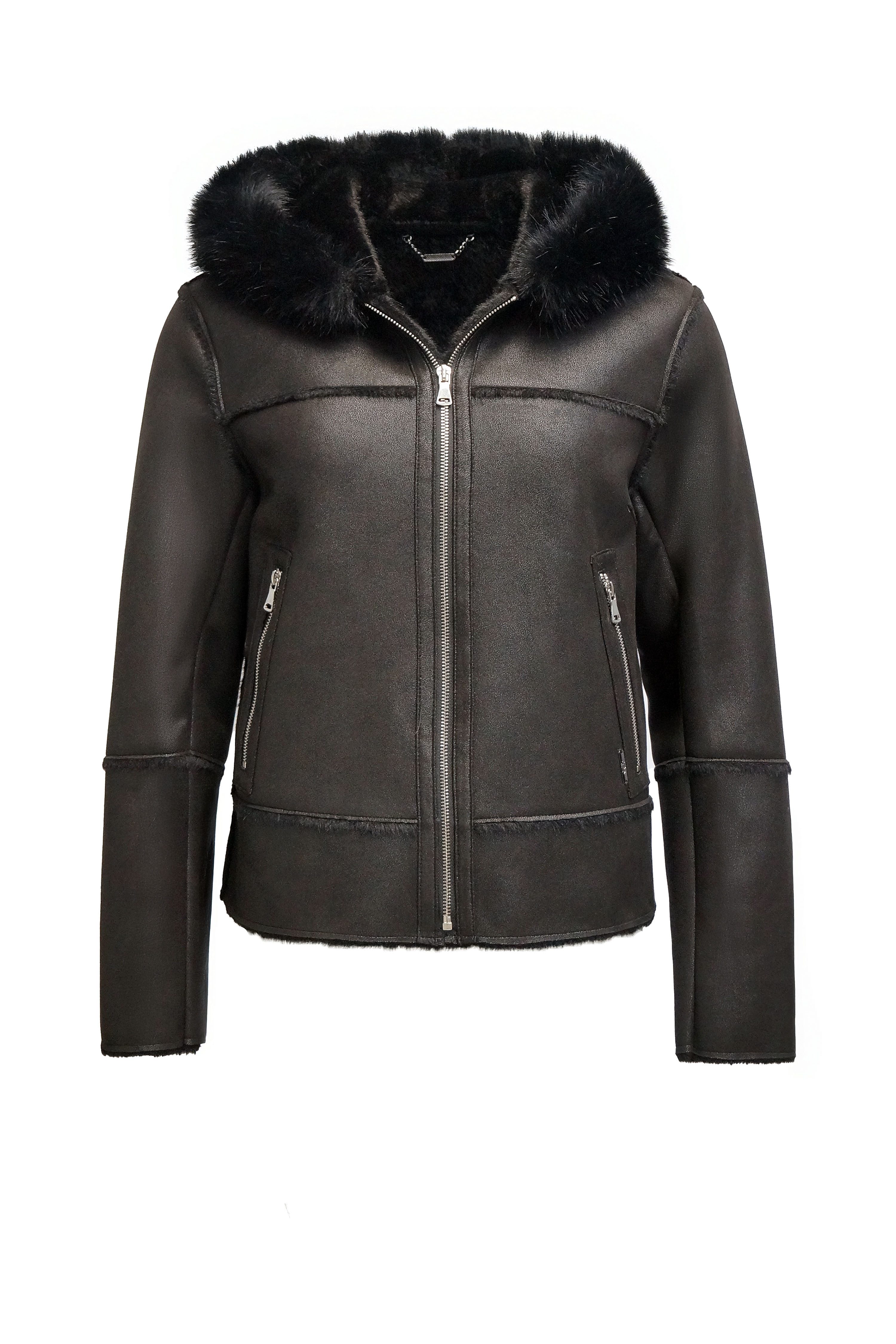 FUNK since 1776 Lederimitatjacke Kurzjacke aus Lederimitat mit Kapuze und K günstig online kaufen