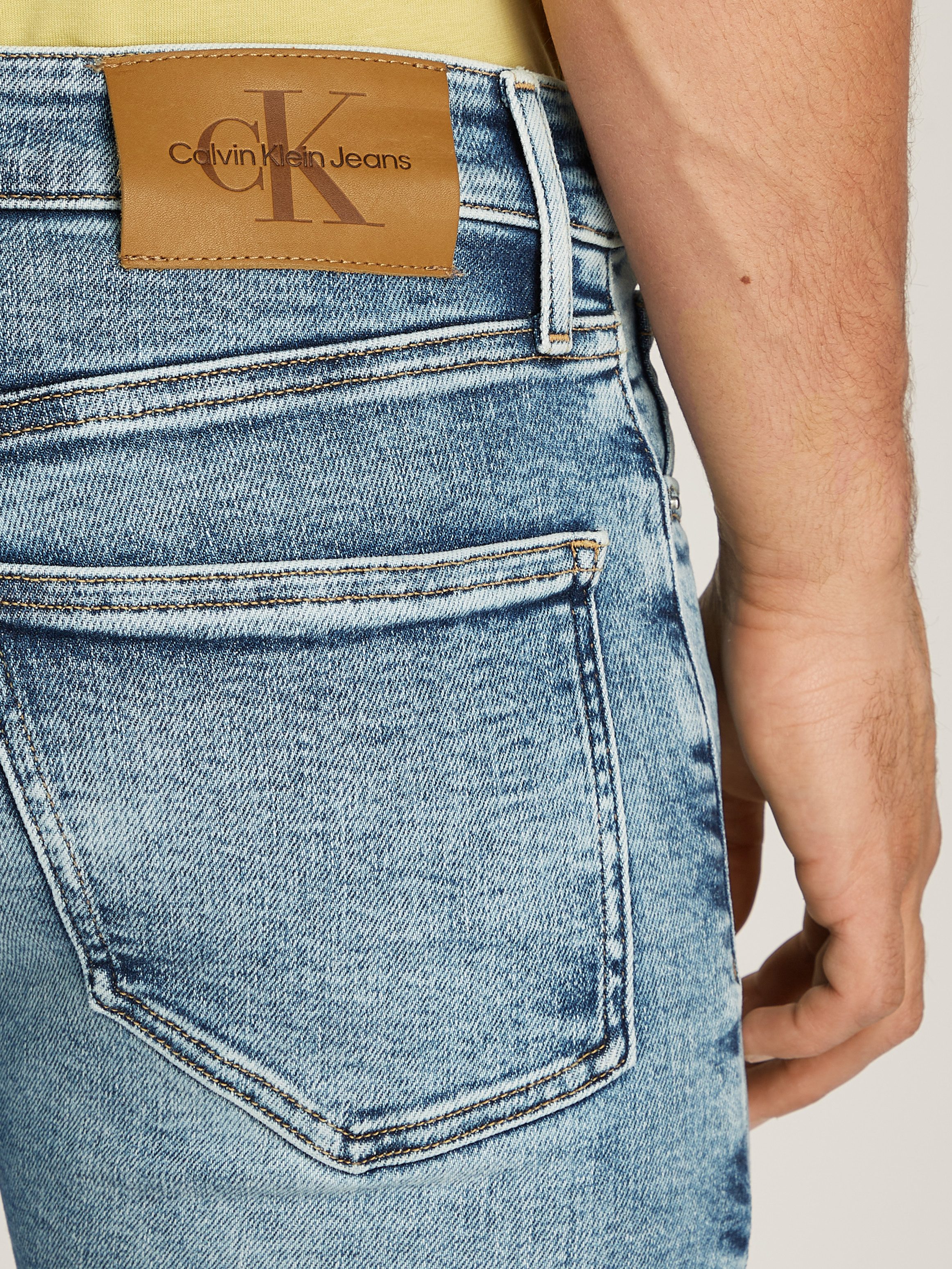 Calvin Klein Jeans Stretch-Jeans SKINNY Coinpocket, Logostickerei