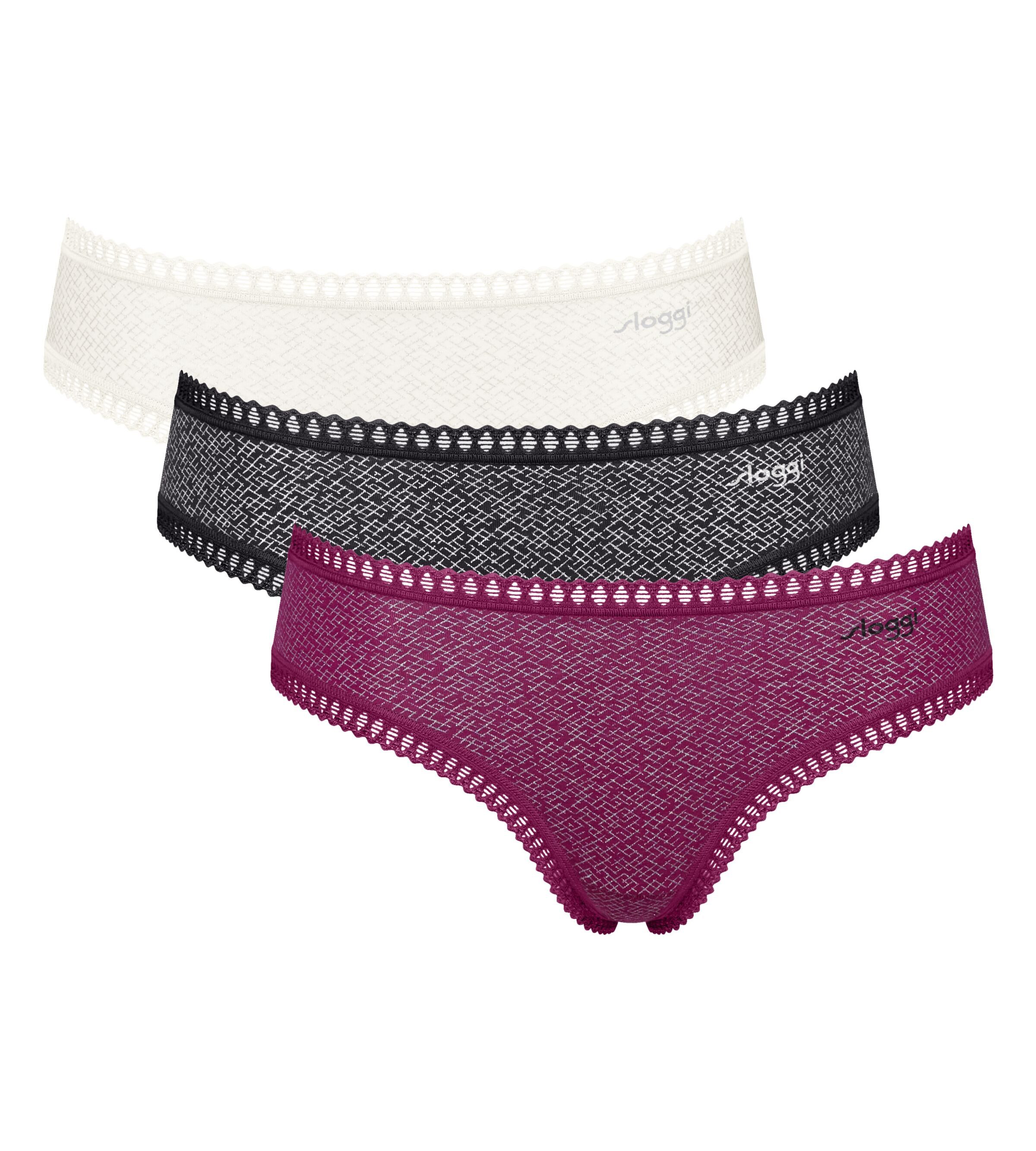 sloggi Hipster GO Crush (3er Pack) mit Spitzendetails, Multipack