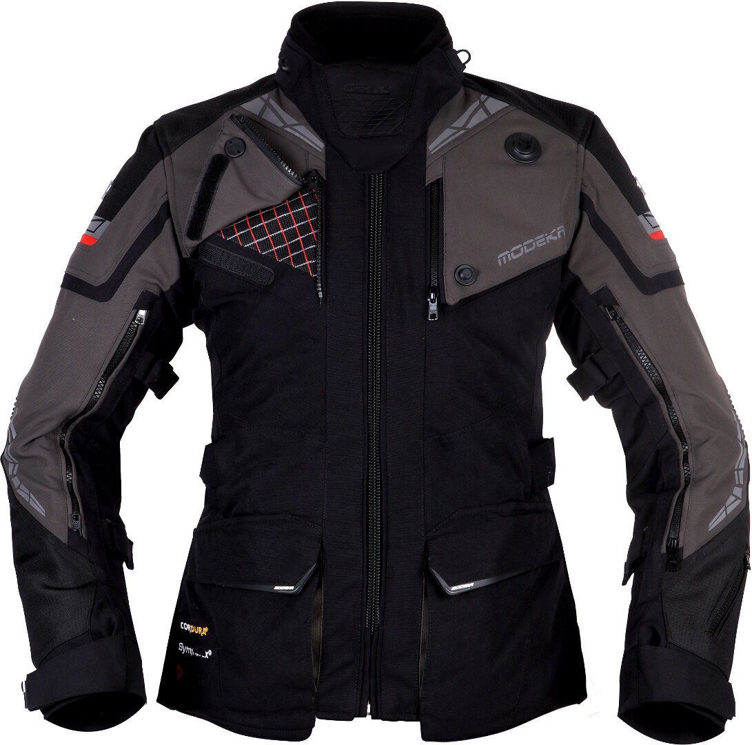 Modeka Motorradjacke Panamericana 2 Damen Motorrad Textiljacke 3-Lagen-Laminat,Rückenprotektor enthalten,herausnehmbares Innenfu