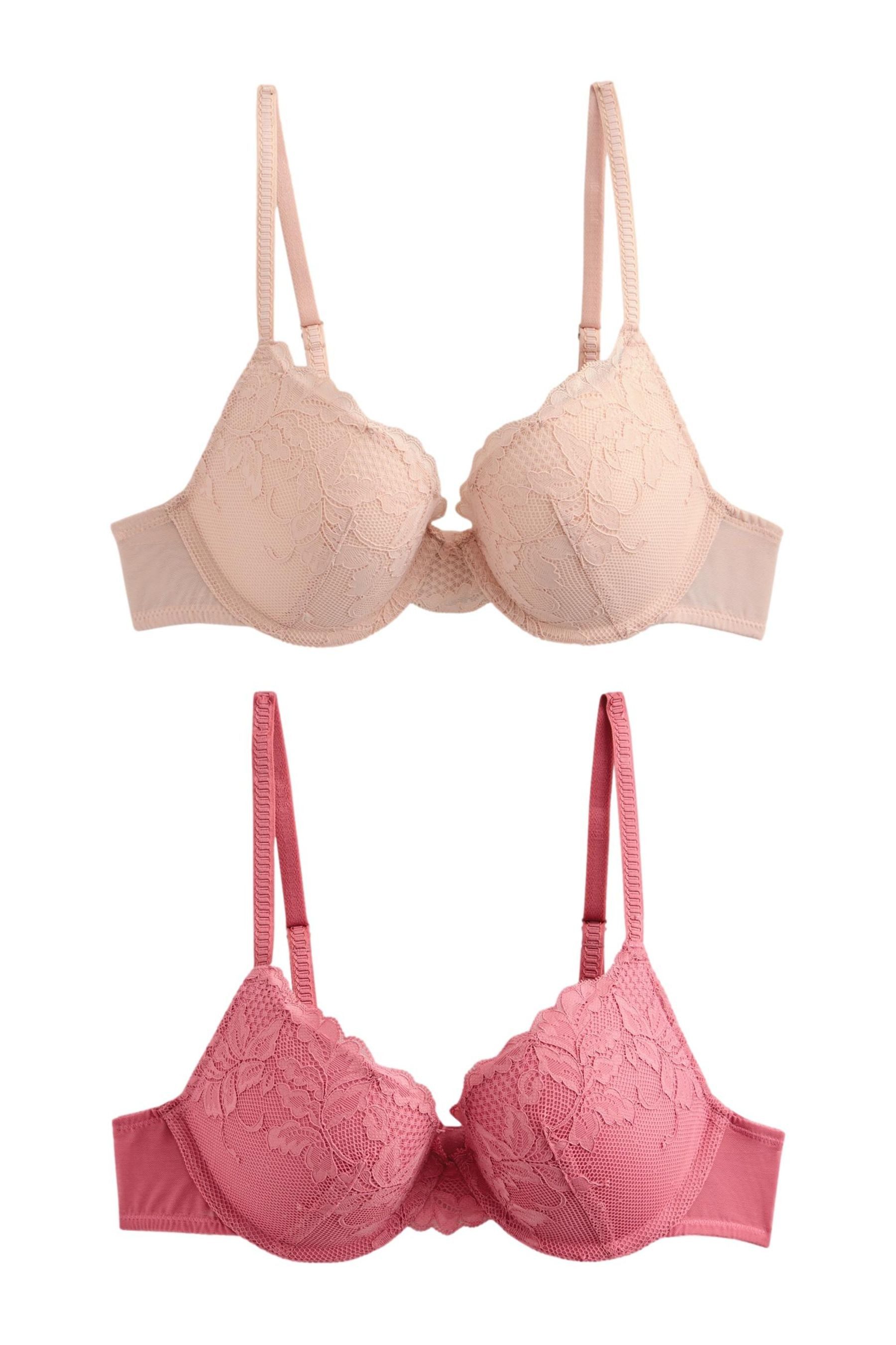 Next Set: Dekolleté-BH 2er-Pack Push-up-Spitzen-BHS mit Einlage (2-tlg)