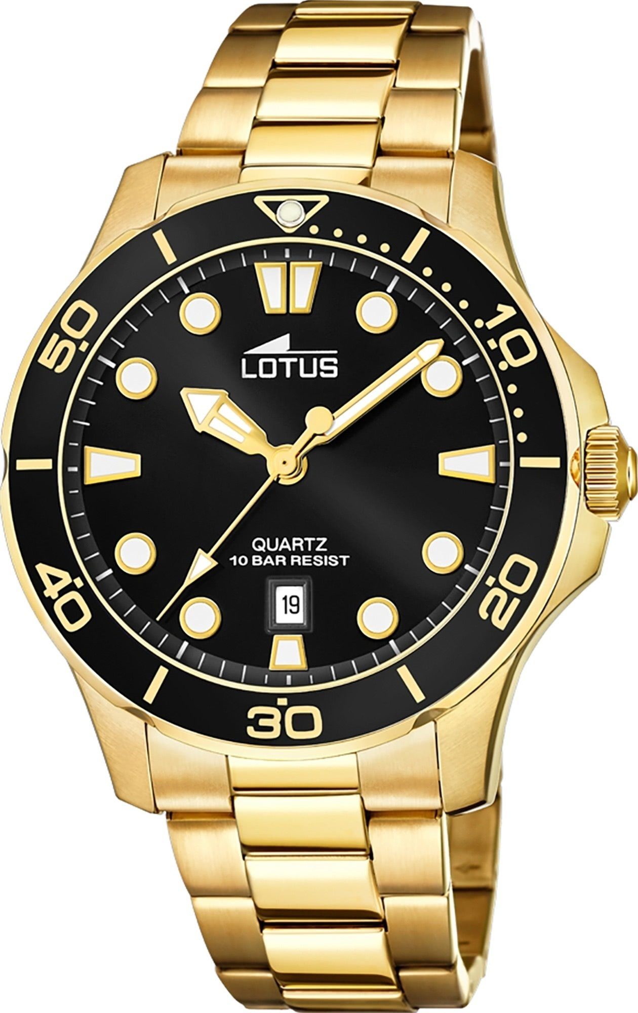 Herren Uhren Lotus Quarzuhr UL18761/3 Lotus Herren Armbanduhr Sport 18761/3, Herrenuhr rund, groß (ca. 45mm), Edelstahl, Edelsta