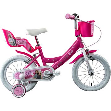 Barbie Kinderfahrrad Barbie, 1 Gang, ohne Schaltung, Kinderfahrrad 14 Zoll Mädchenfahrrad ab 3 110-115cm Fahrrad Kinderrad