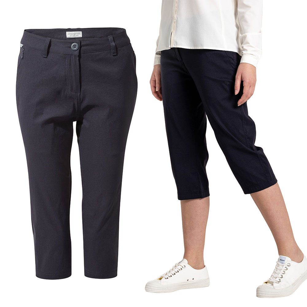 Craghoppers Trainingstights Craghoppers - Kiwi Pro III Damen Caprihose Capri-Shorts (48cm) navy