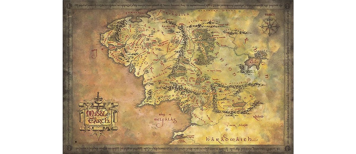Grupo Erik Poster »Herr der Ringe Poster Karte von Mittelerde 91,5 x 61 cm« online kaufen OTTO