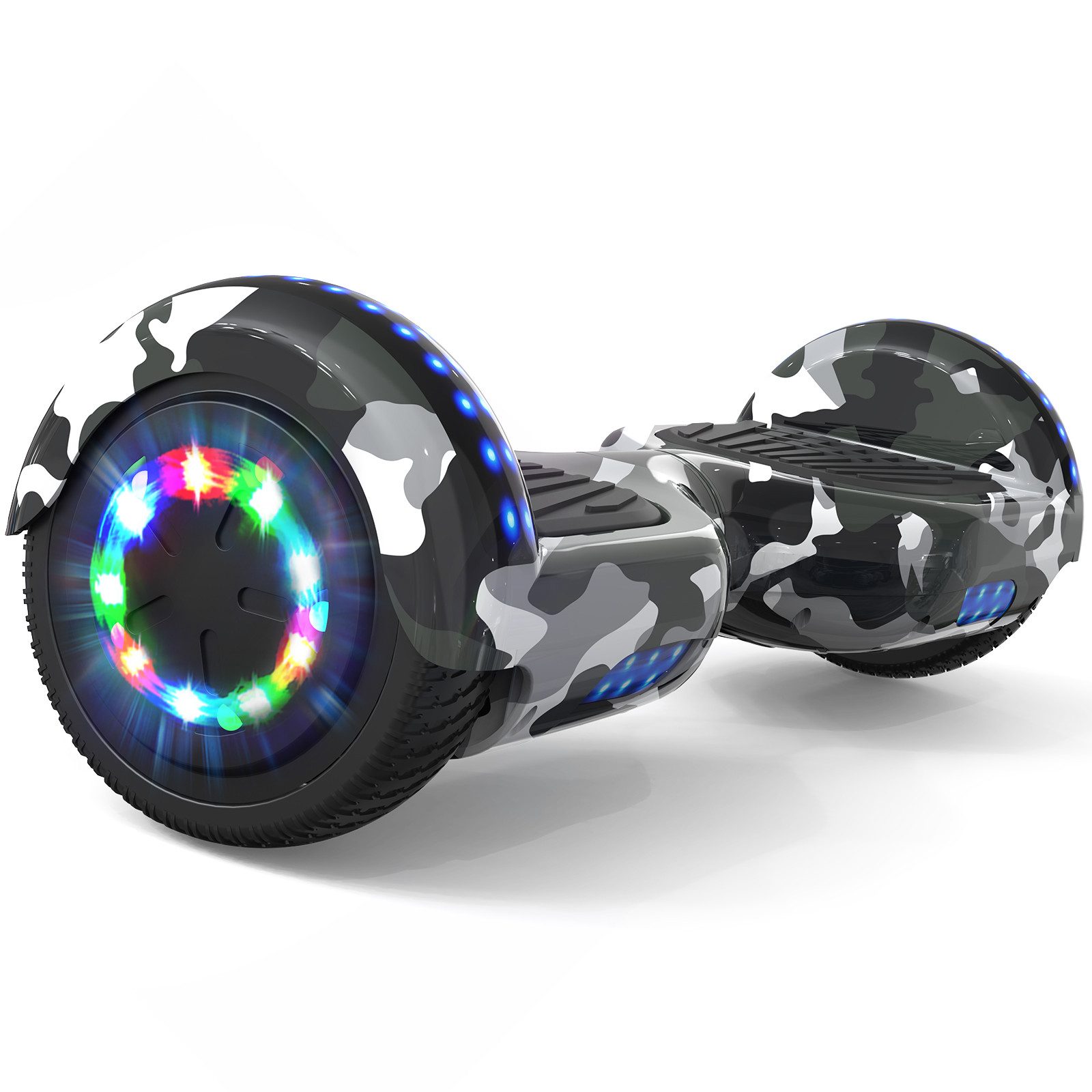 RCB TECH Balance Scooter JD6, 6,5 Zoll Zweimotoren Hoverboard, mit LED-Leuchten und Bluetooth, 120,00 W, 15.00 km/h, bis zu 10 km Reichweite, keine Straßenzulassung