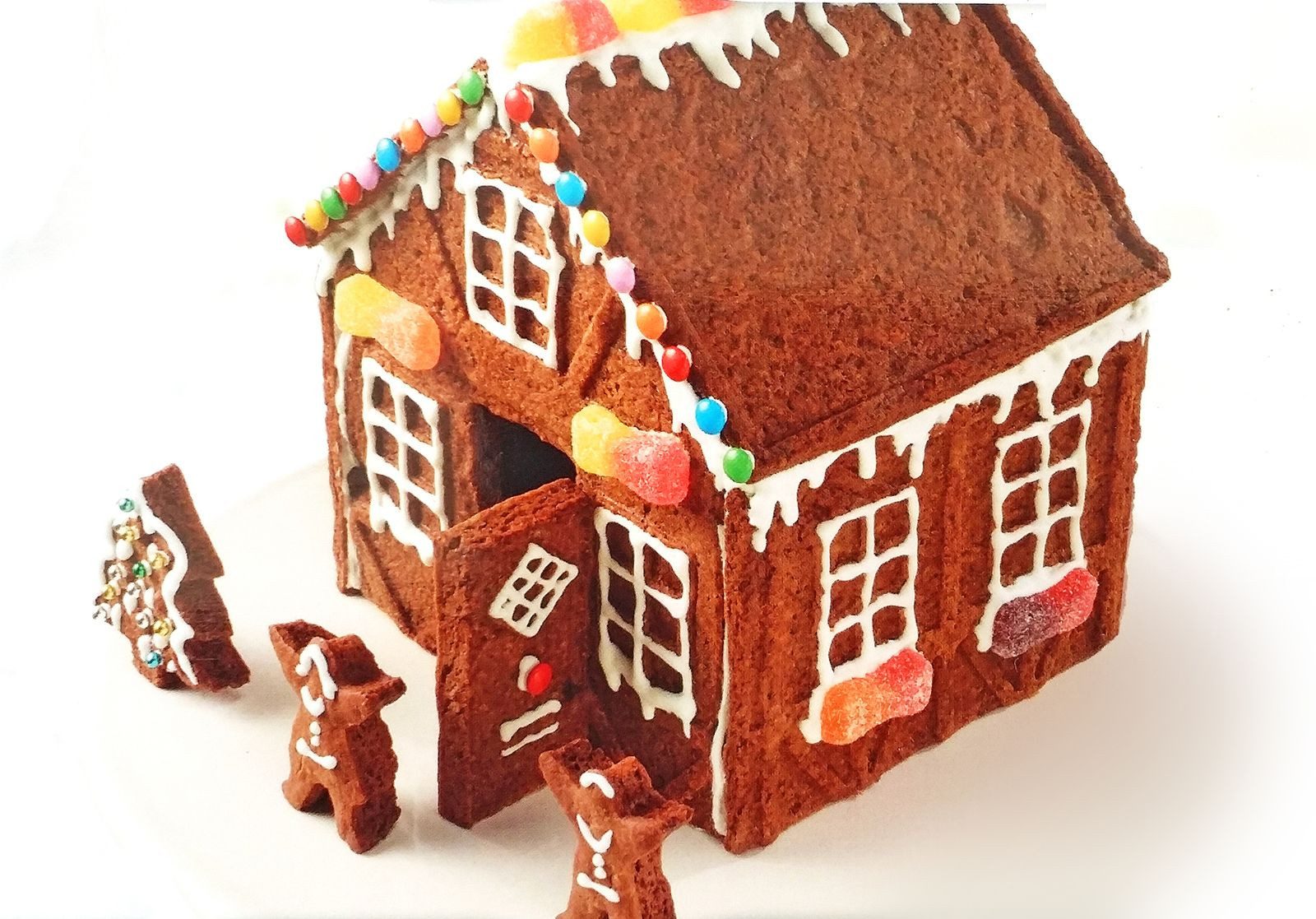 BURI Backform Lebkuchenhaus Backform Weihnachten Hexenhaus Knusperhaus Lebkuchen