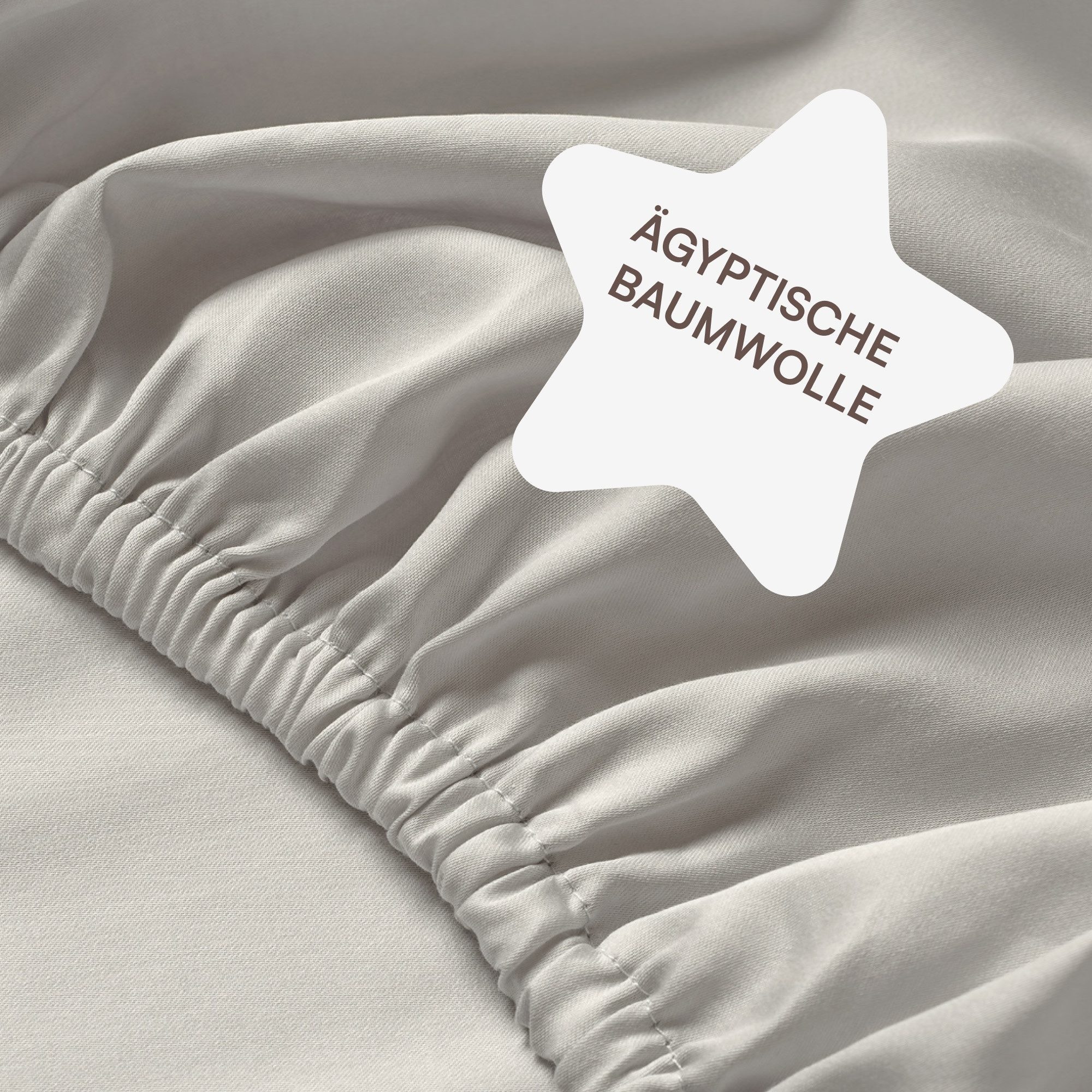 Amqua Spannbettlaken, Premium Mako Satin Spanntuch, 100% ägyptische Baumwol günstig online kaufen