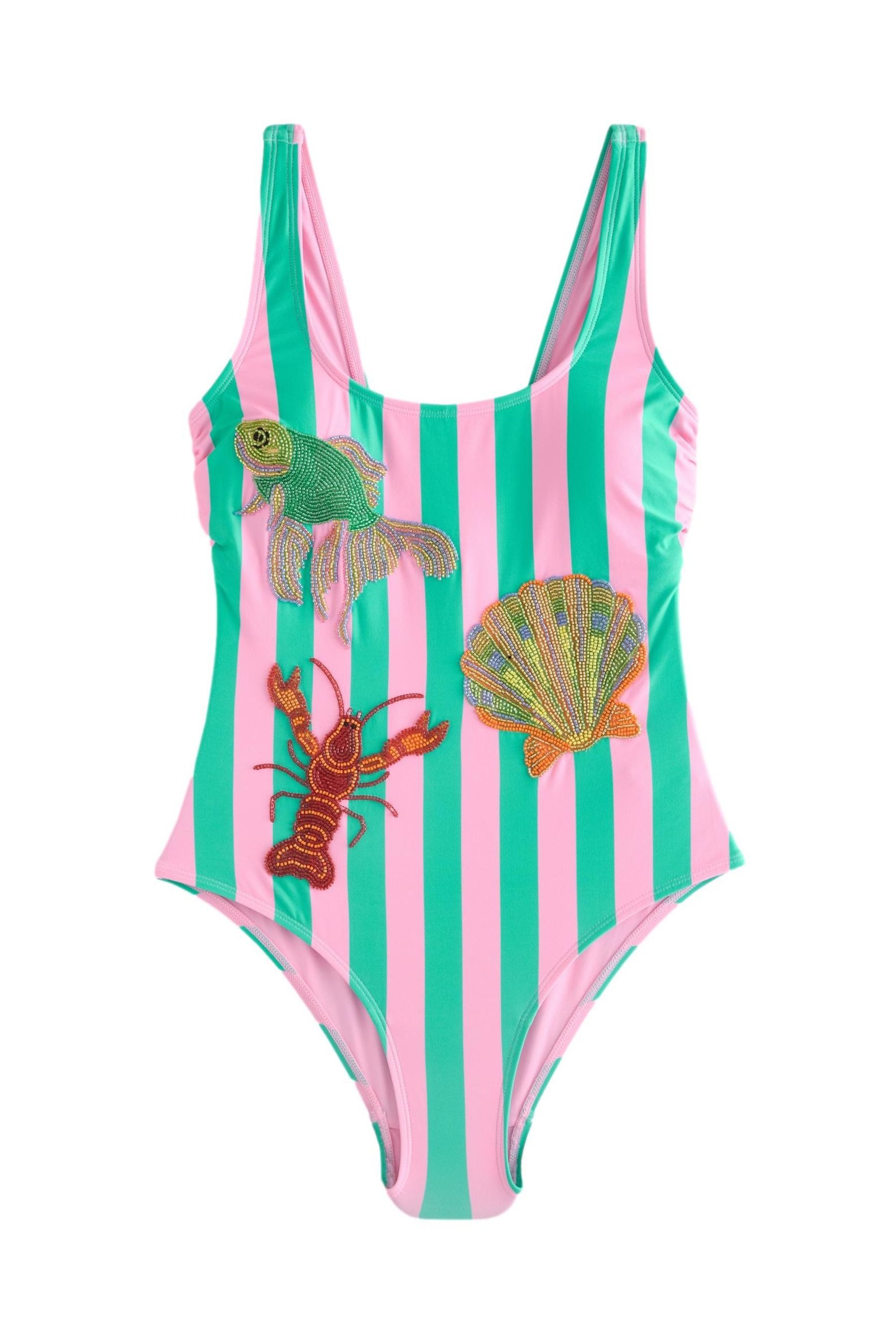 Next Badeanzug Figurformender Badeanzug mit Zierperlen (1-St) günstig online kaufen