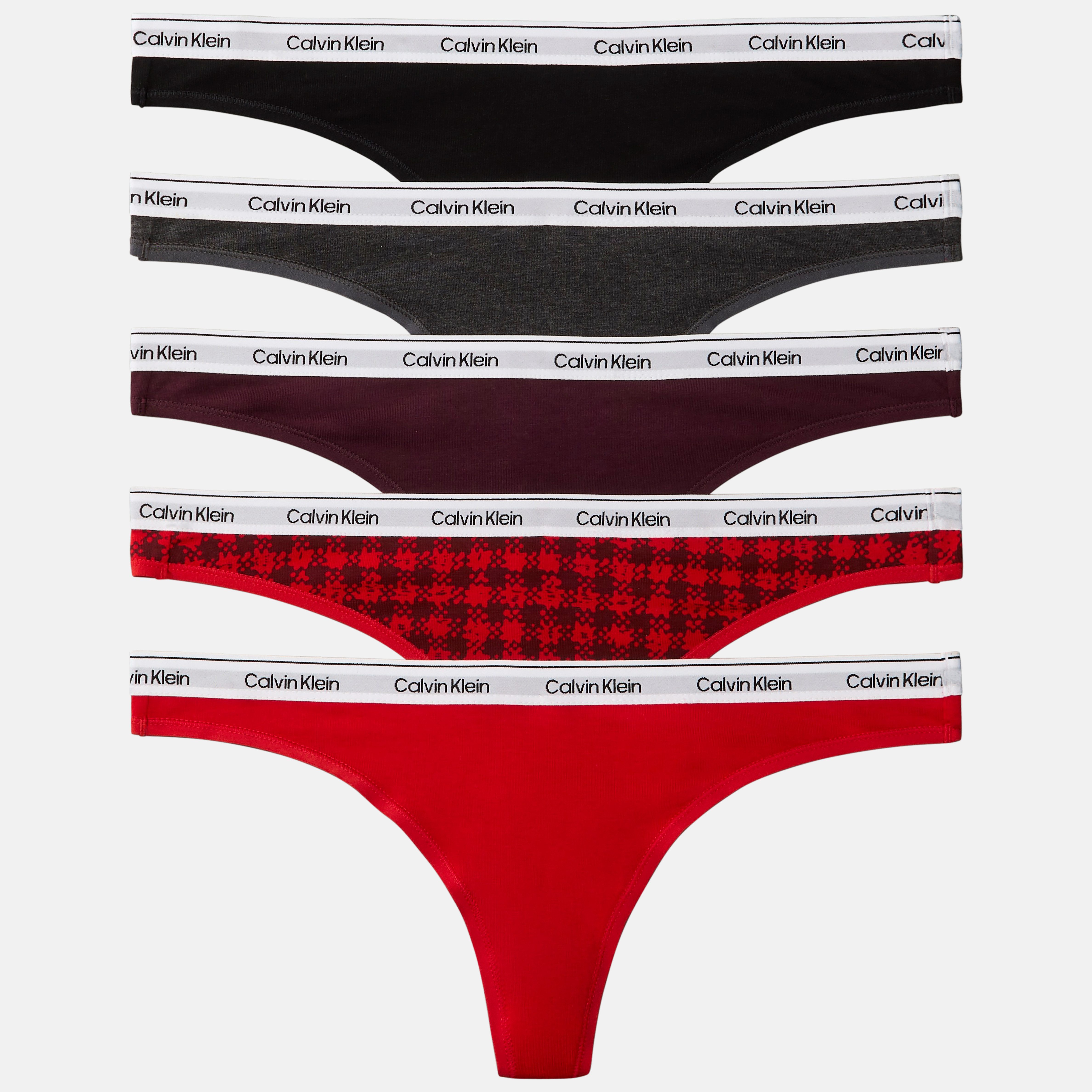 Calvin Klein Underwear String 5 PACK THONG (LOW-RISE) (Packung, 5-St., 5er-Pack) mit Logobund