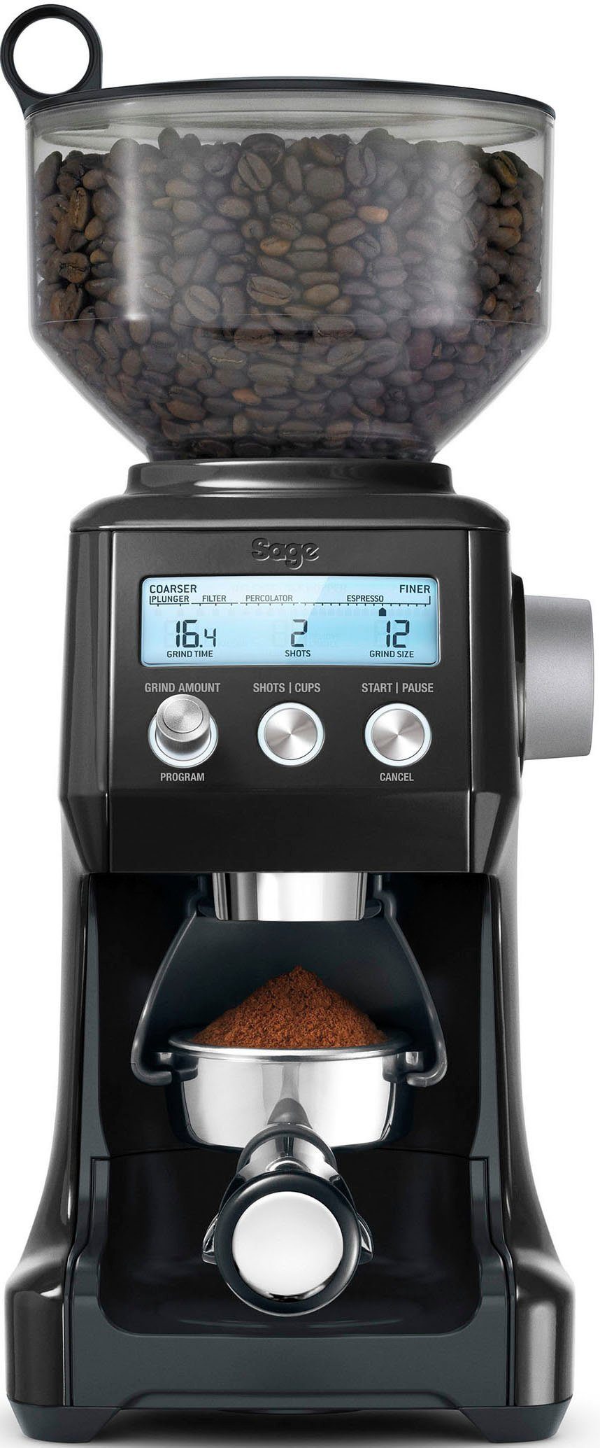 Truffle, Bohnenbehälter SCG820BTR Grinder W, 240 Smart the Black Pro Kaffeemühle Kegelmahlwerk, g 450 Sage