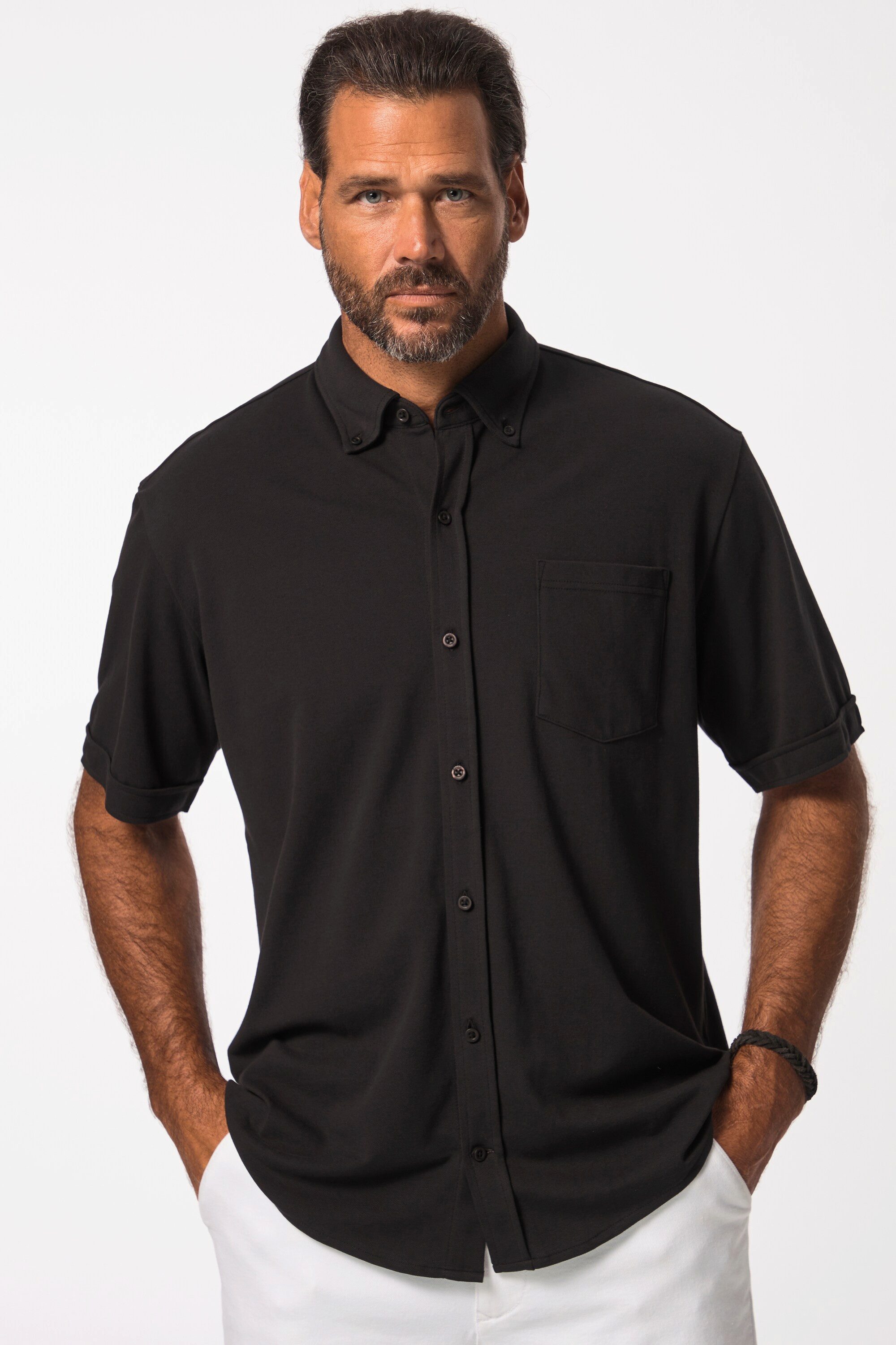 JP1880 Kurzarmhemd JP 1880 Piqué-Hemd FLEXNAMIC® günstig online kaufen