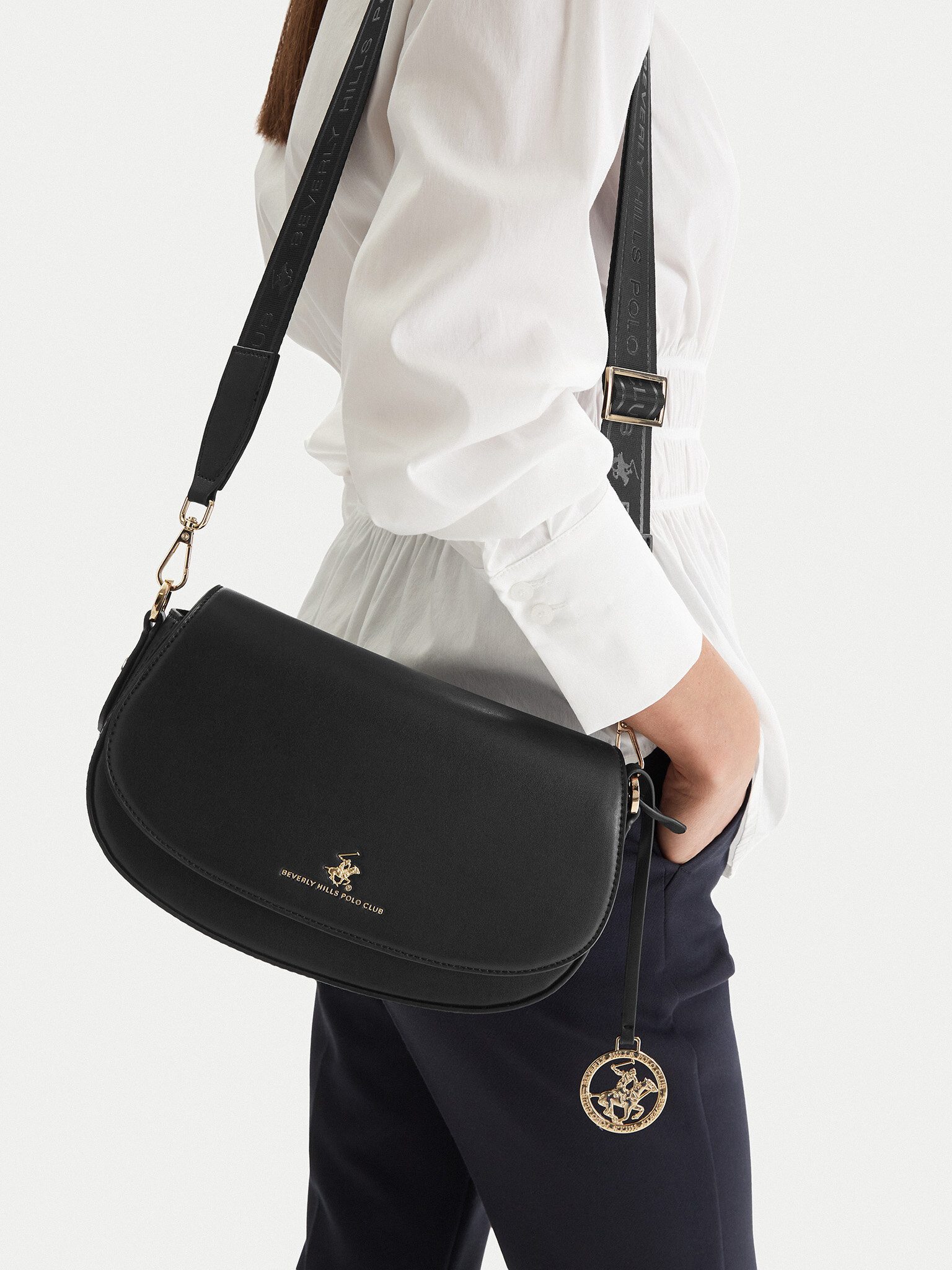 BEVERLY HILLS POLO CLUB Handtasche Beverly Hills Polo Club Damenhandtasche Schwarz BEVERLY HILLS POLO CLU