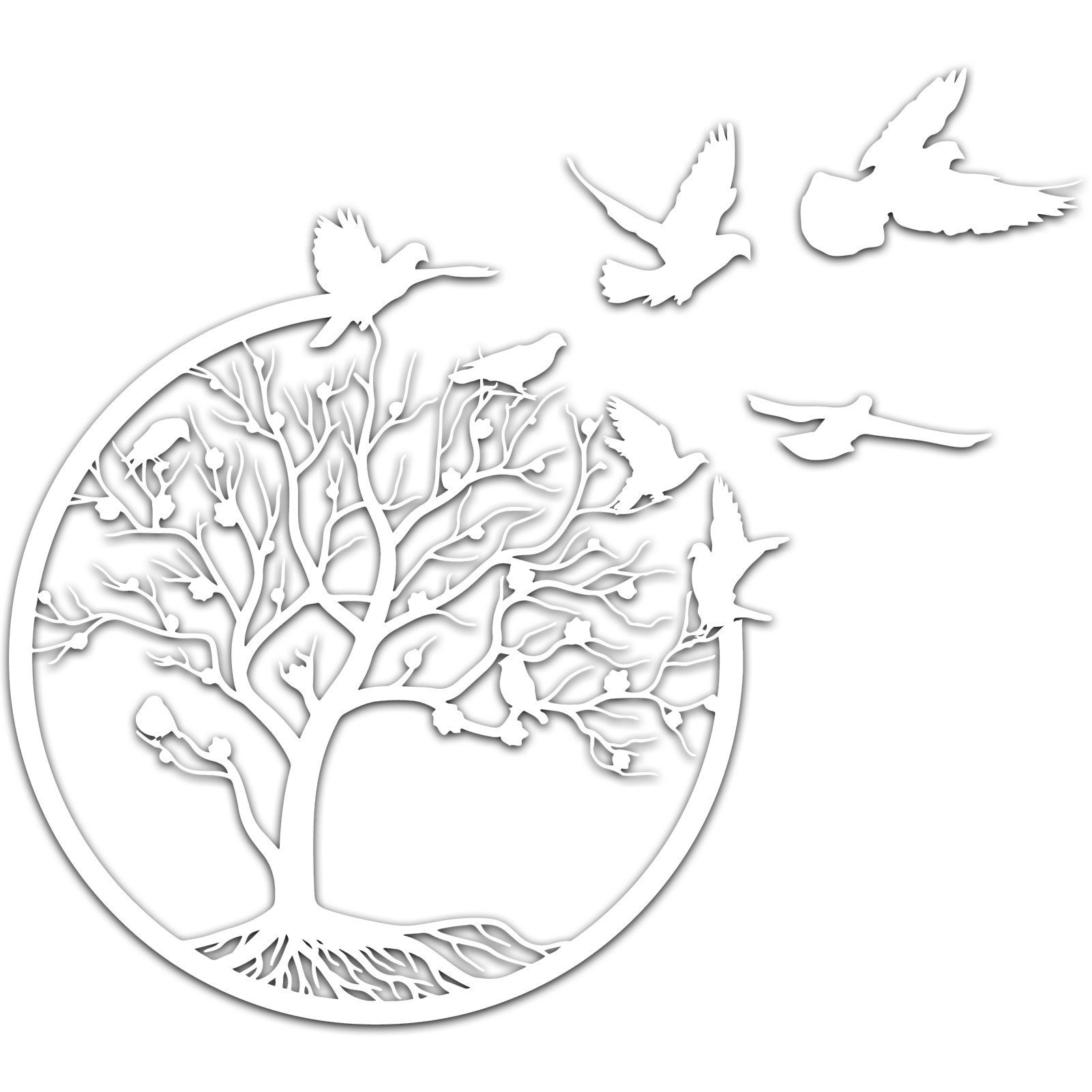 Jumpeak Wanddekoobjekt Lebensbaum Metall Wanddekoration, Minimalistisch, günstig online kaufen