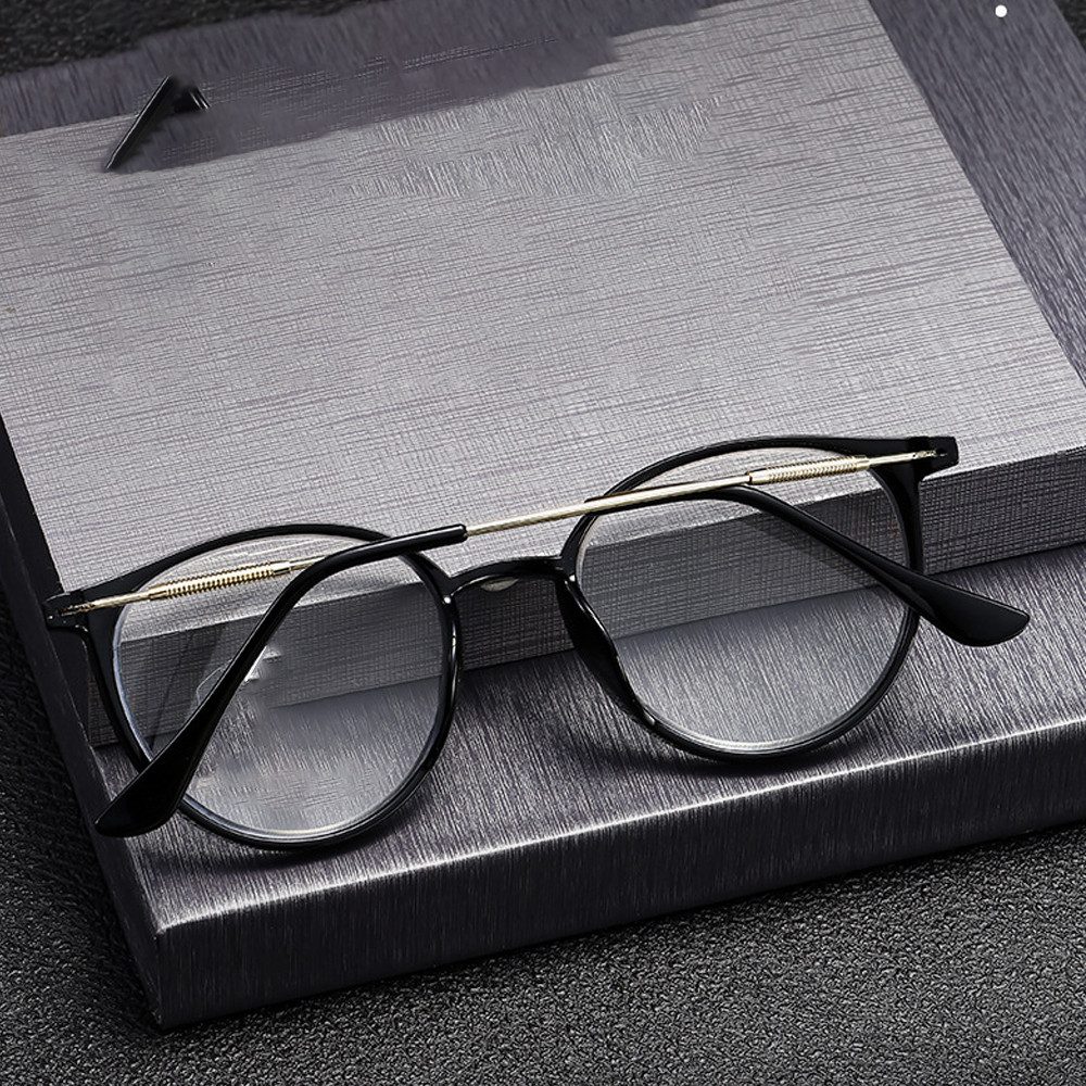 PACIEA Brille Damen Herren Selbsttönend Anti Blaulicht Ultraleicht Mode Rundrahmen