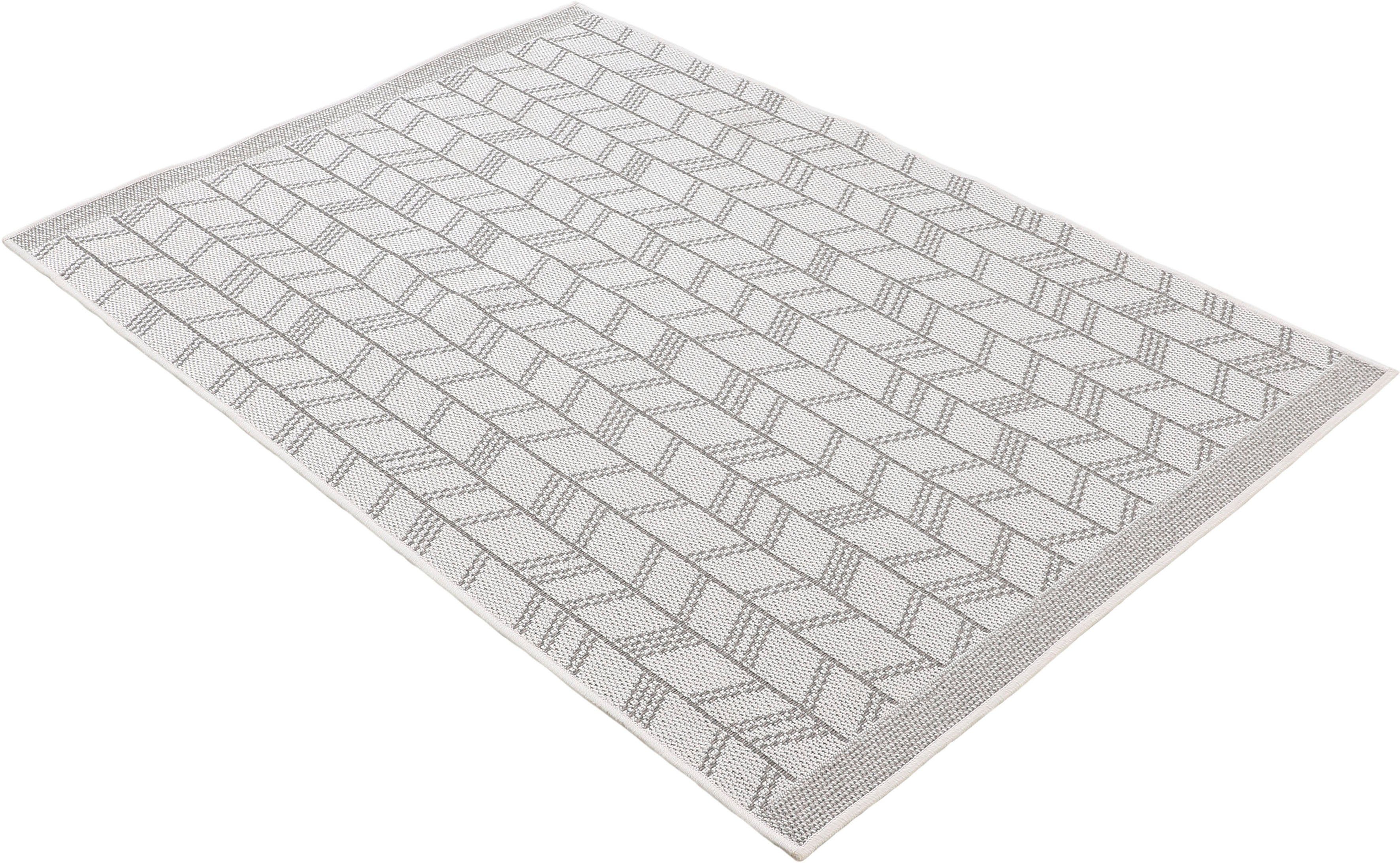 Teppich Boho Flachgewebe, 102, Sisal Höhe: Optik, robustes mm, rechteckig, carpetfine, 4 Außenbereich UV-beständig