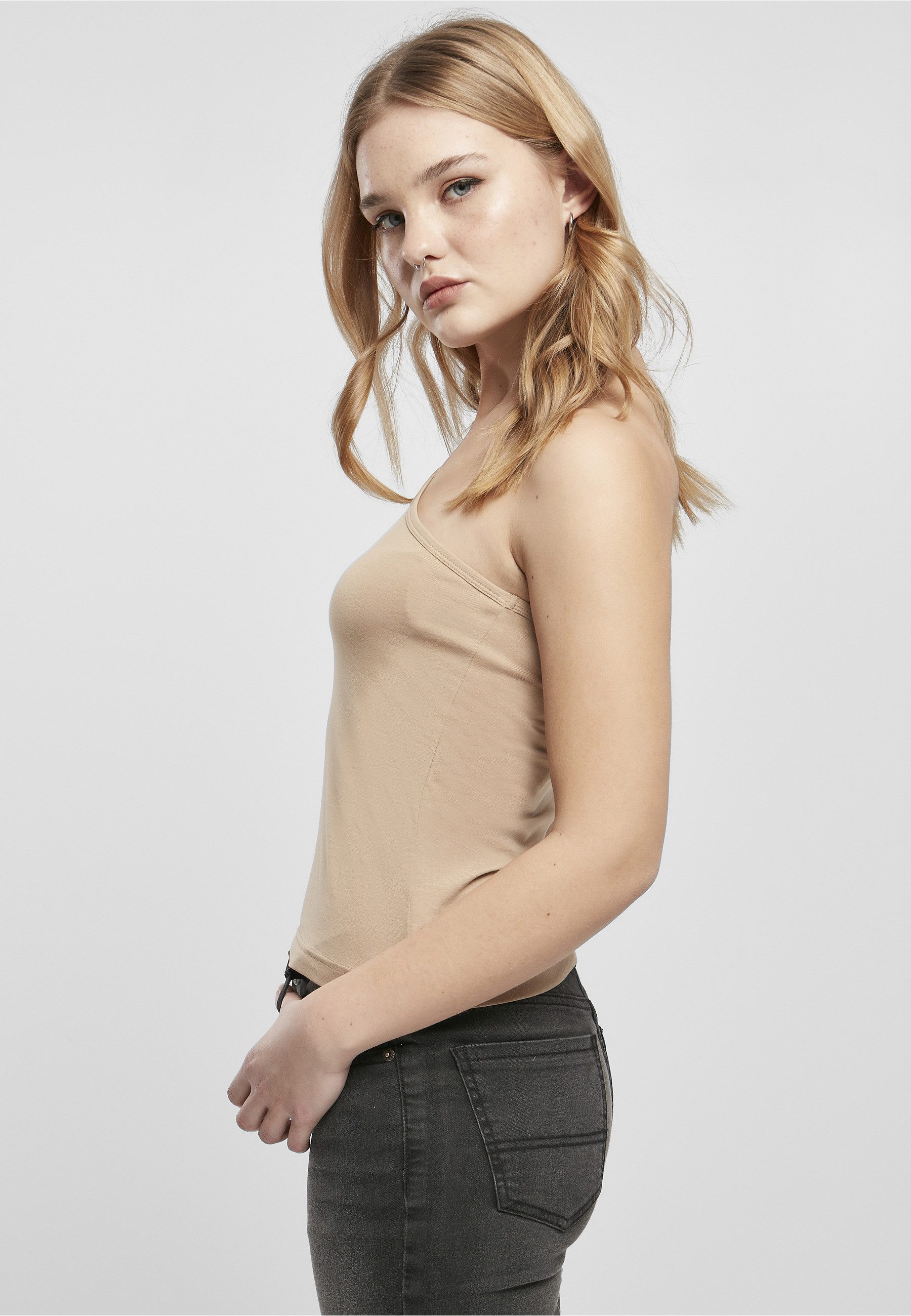 URBAN CLASSICS Langarmshirt Urban Classics Damen Ladies Asymmetric Longsleeve (1-tlg)
