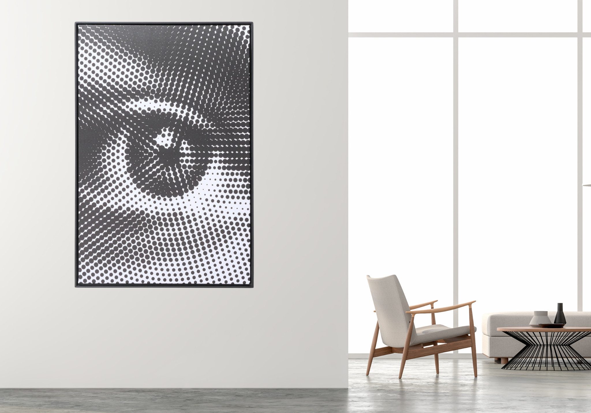 MF Wandbild Wandbild Der Blick Kunstdruck schwarz 90x60 cm, (1 St)