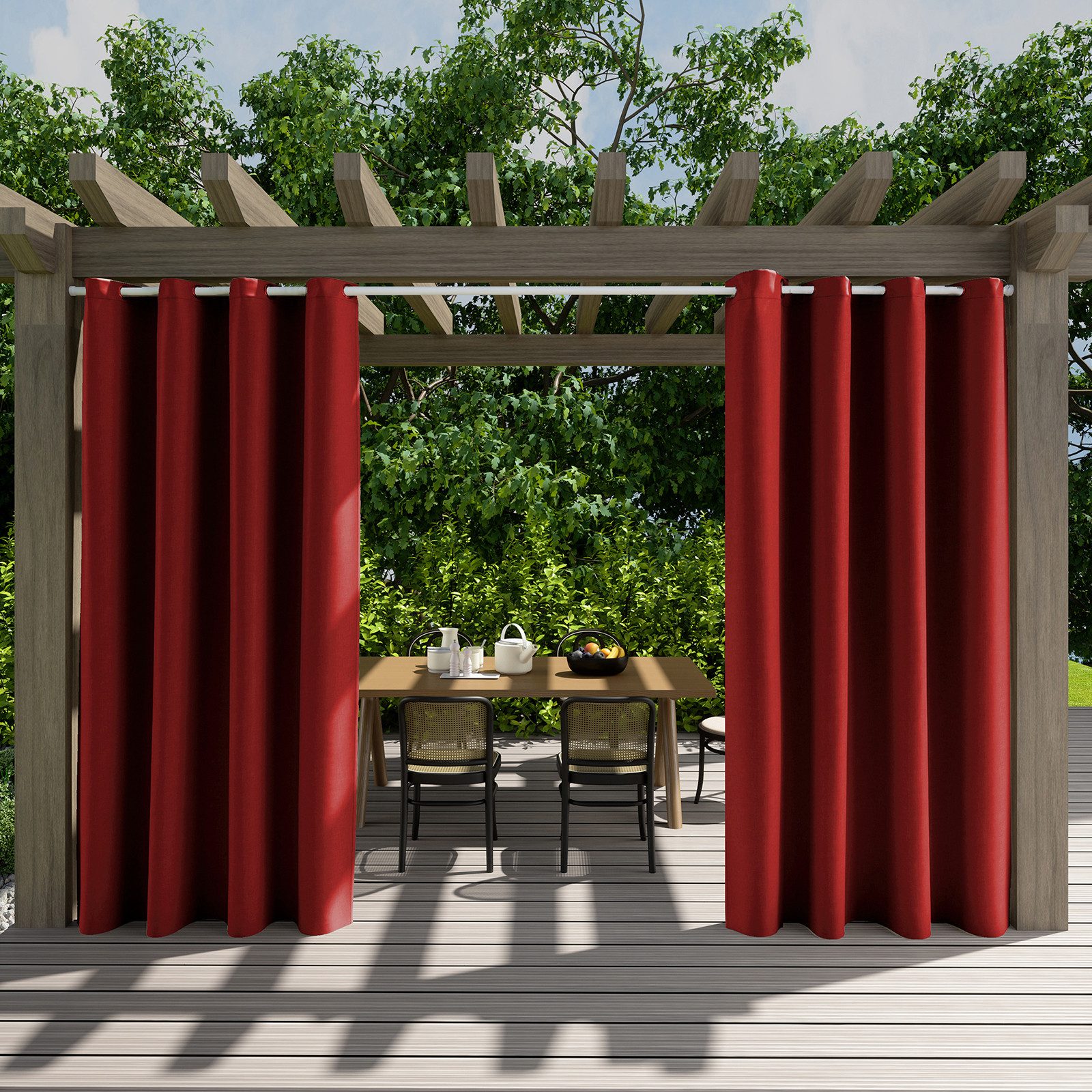 Jibenhome Outdoor Vorhang Wetterfest, Sonnenschutz