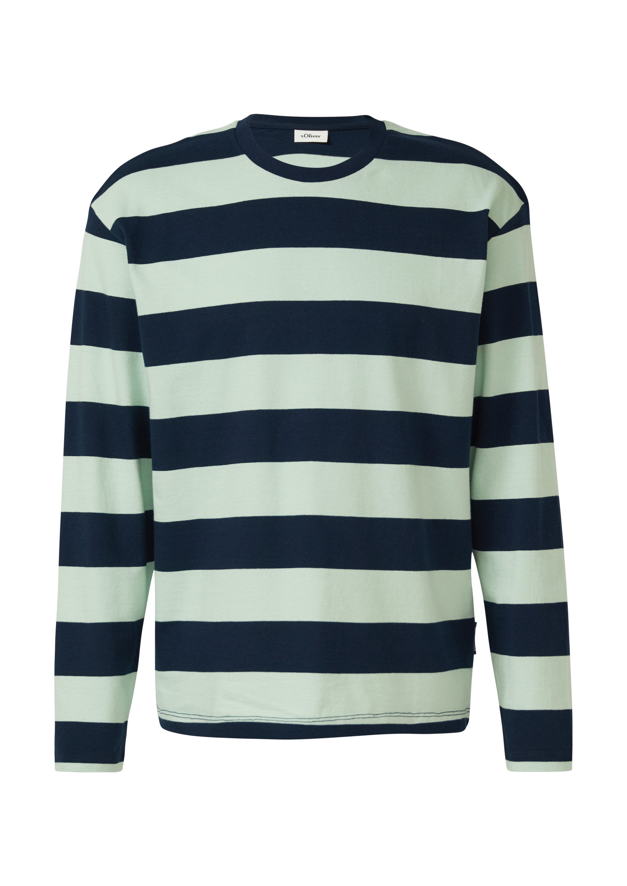 s.Oliver Langarmshirt T-Shirt Gestreiftes Langarmshirt aus Baumwolle im Mod günstig online kaufen
