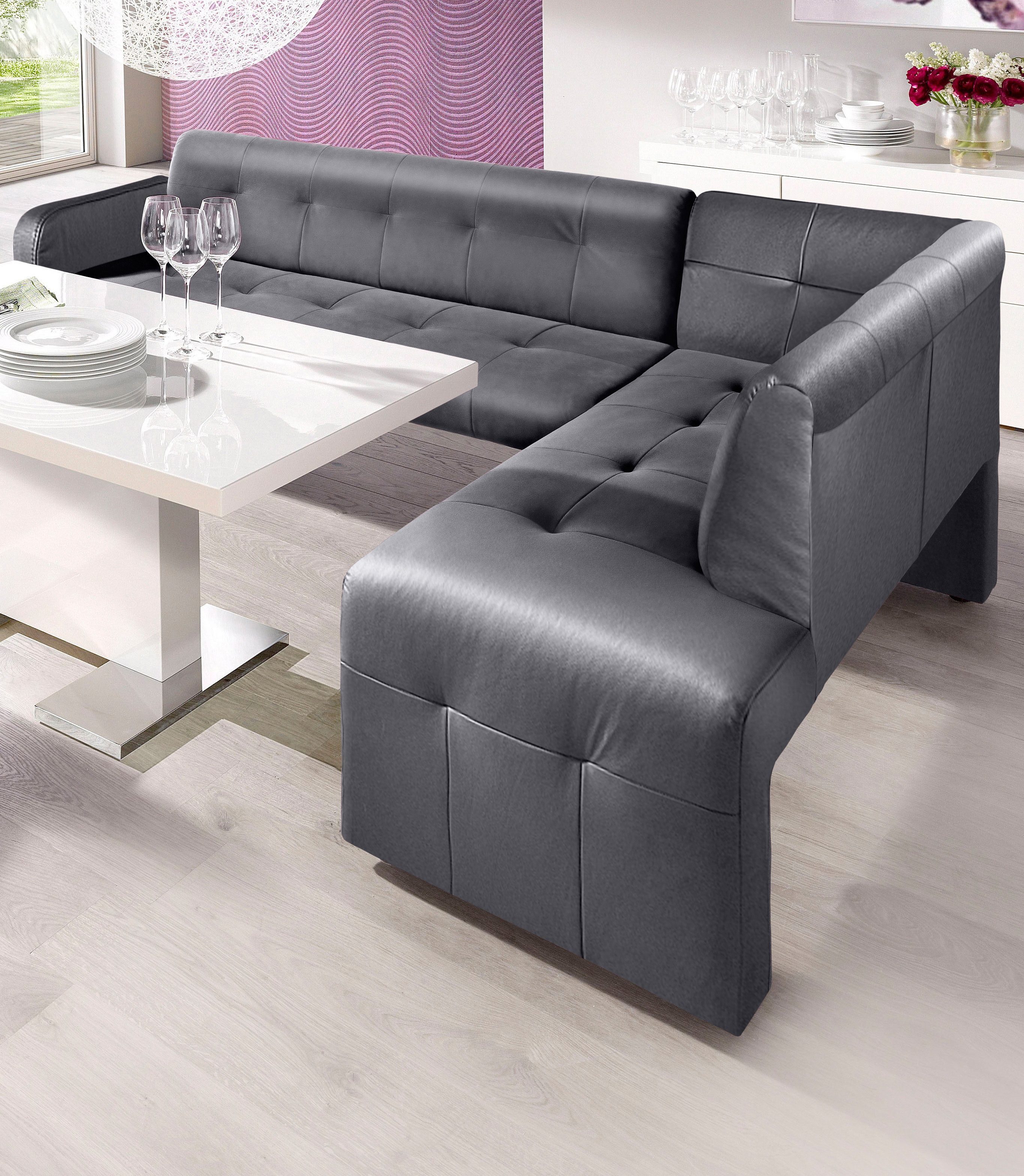 exxpo - sofa fashion Essbank Barista, bequem und elegant, hohe Bodenfreiheit, Eckbank Barista bequem und elegant, hochwertige Detailverarbeitung