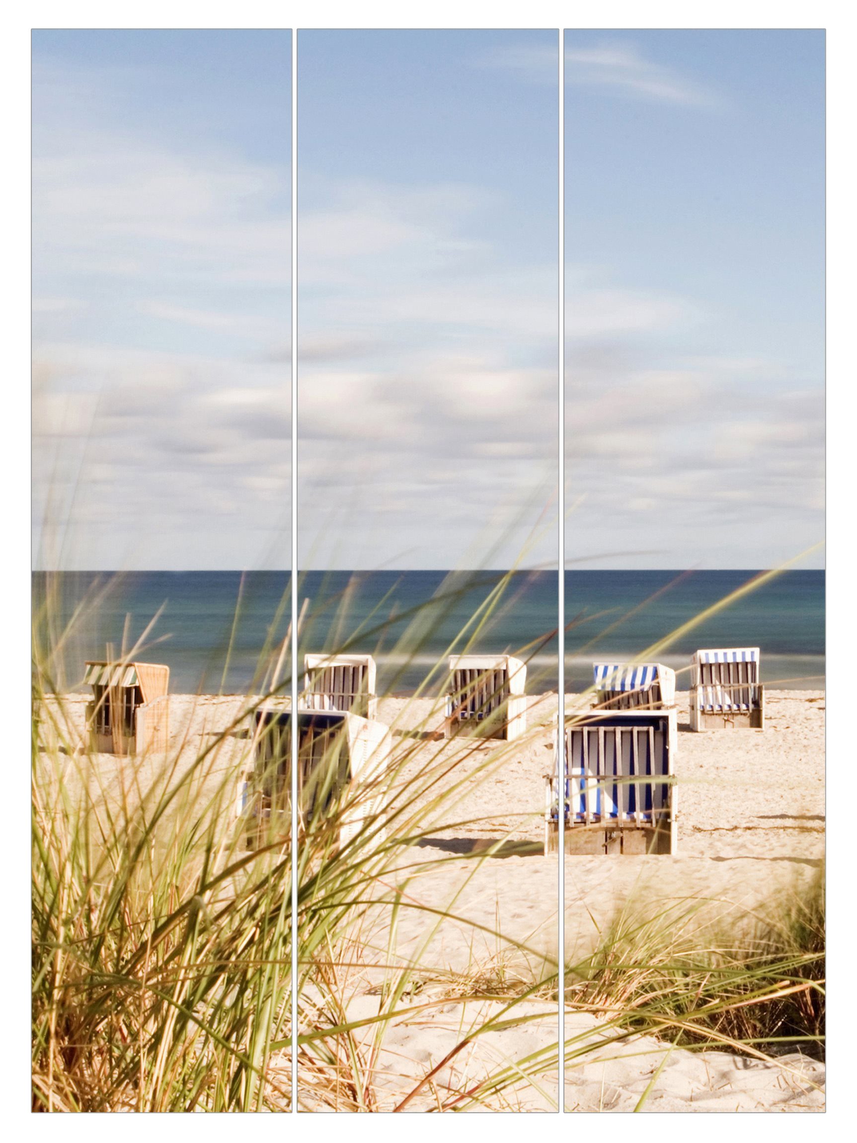 Bilderdepot24 Schiebegardine modern Flächenvorhang blickdicht Ostsee günstig online kaufen